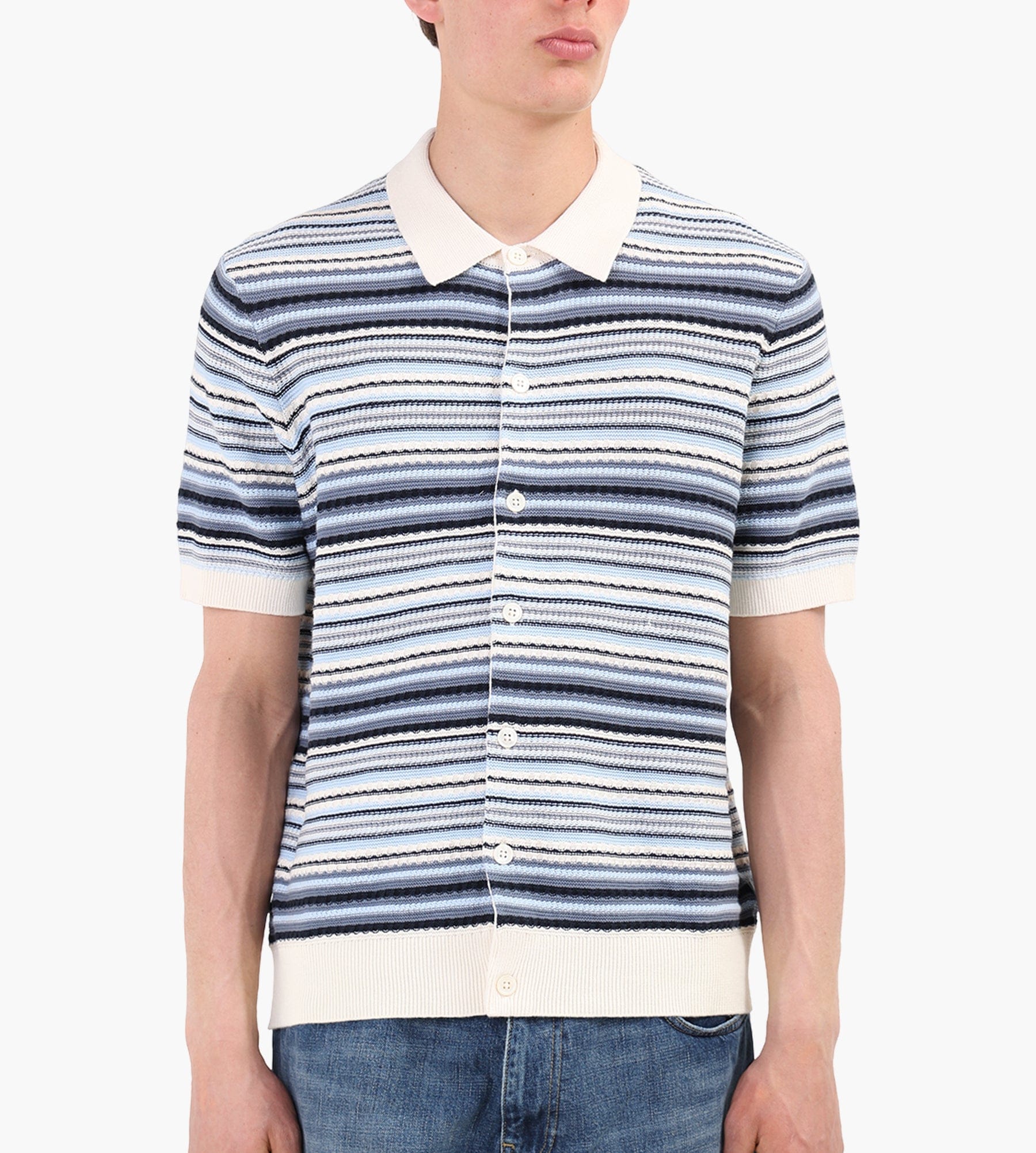 NN.07 Nolan Polo Cardigan 60019 Navy Multi