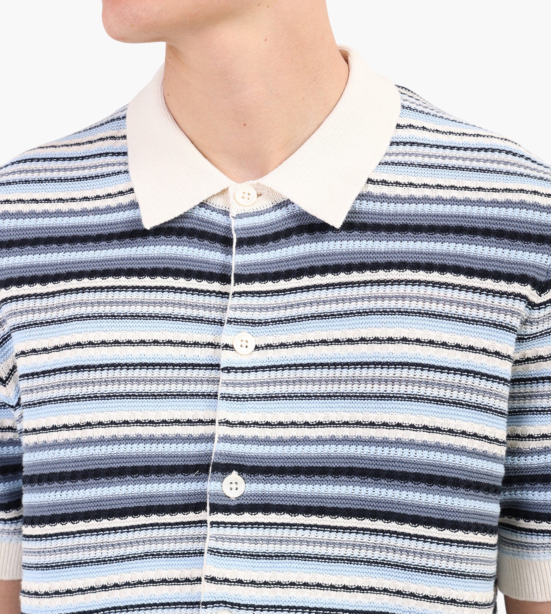 NN.07 Nolan Polo Cardigan 60019 Navy Multi