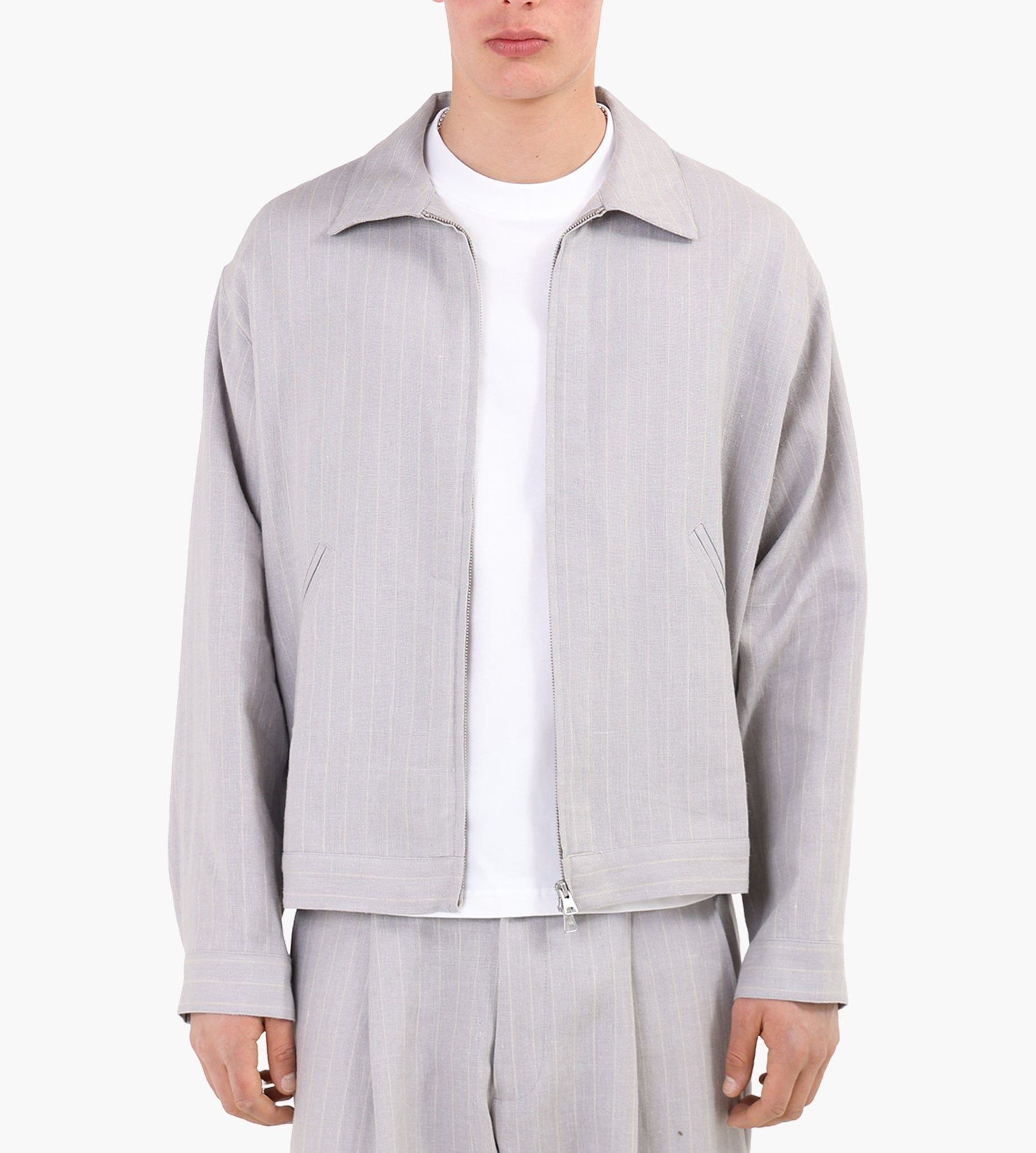 NN.07 Petrus Jacket 1455 Grey Stripe