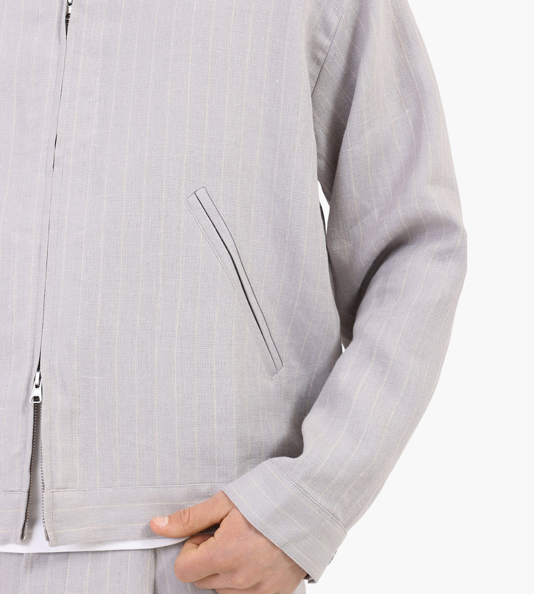 NN.07 Petrus Jacket 1455 Grey Stripe