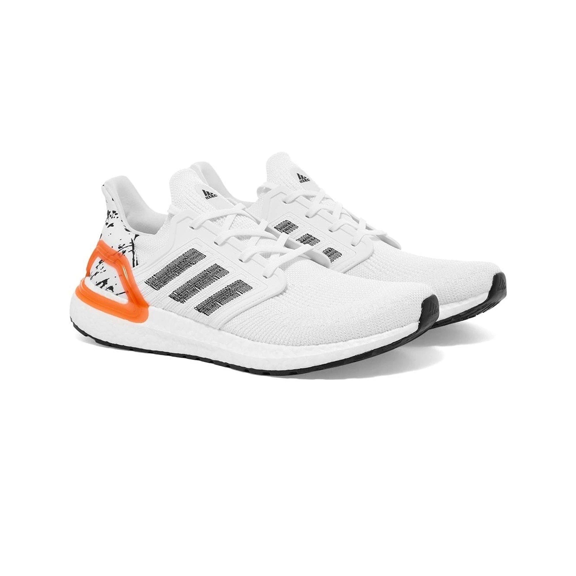 Adidas Ultra Boost 20 'White Orange Heel Pattern' (2020)