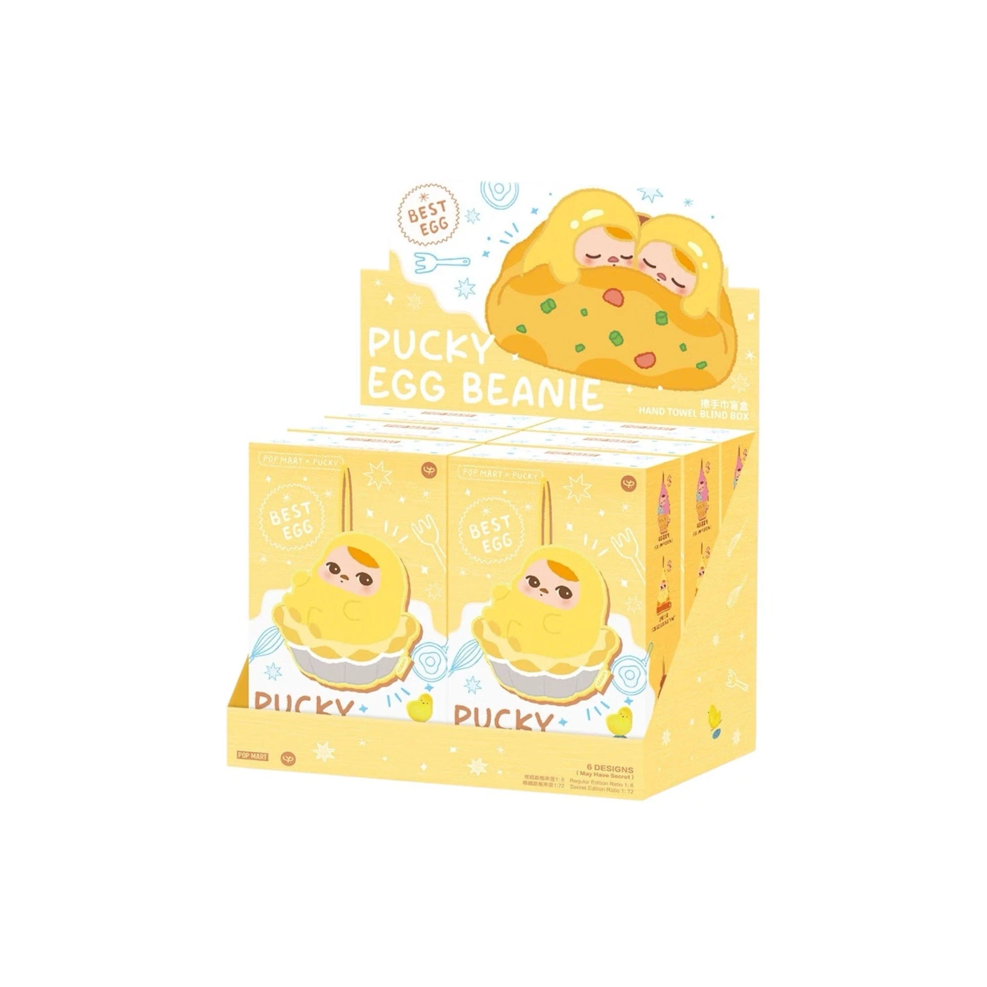 POP MART PUCKY Egg Beanie Hand Towel (6 Blind Boxes)
