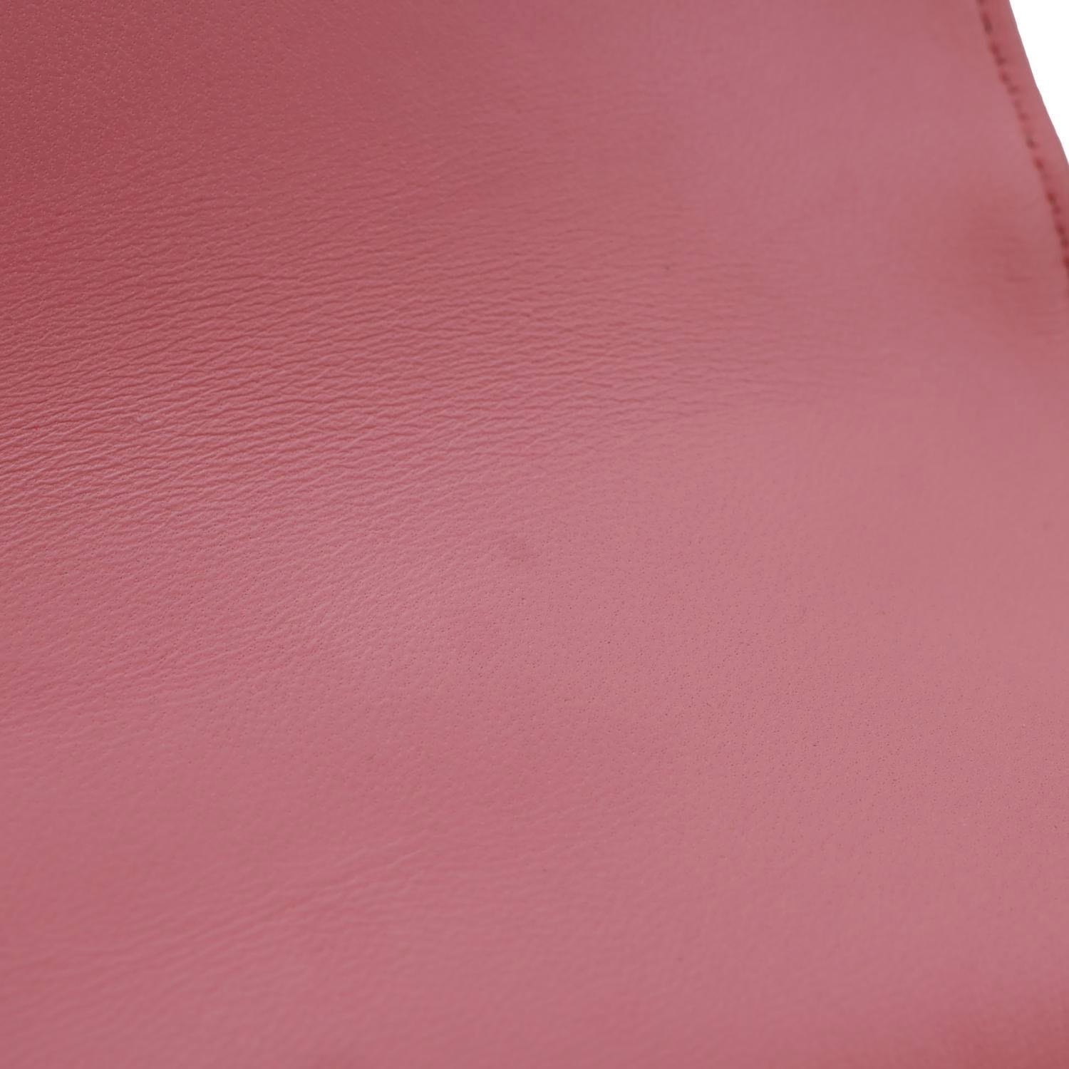 CHANEL Top Handle WOC Quilted Lambskin Leather Wallet On Chain Shoulder Bag Pink