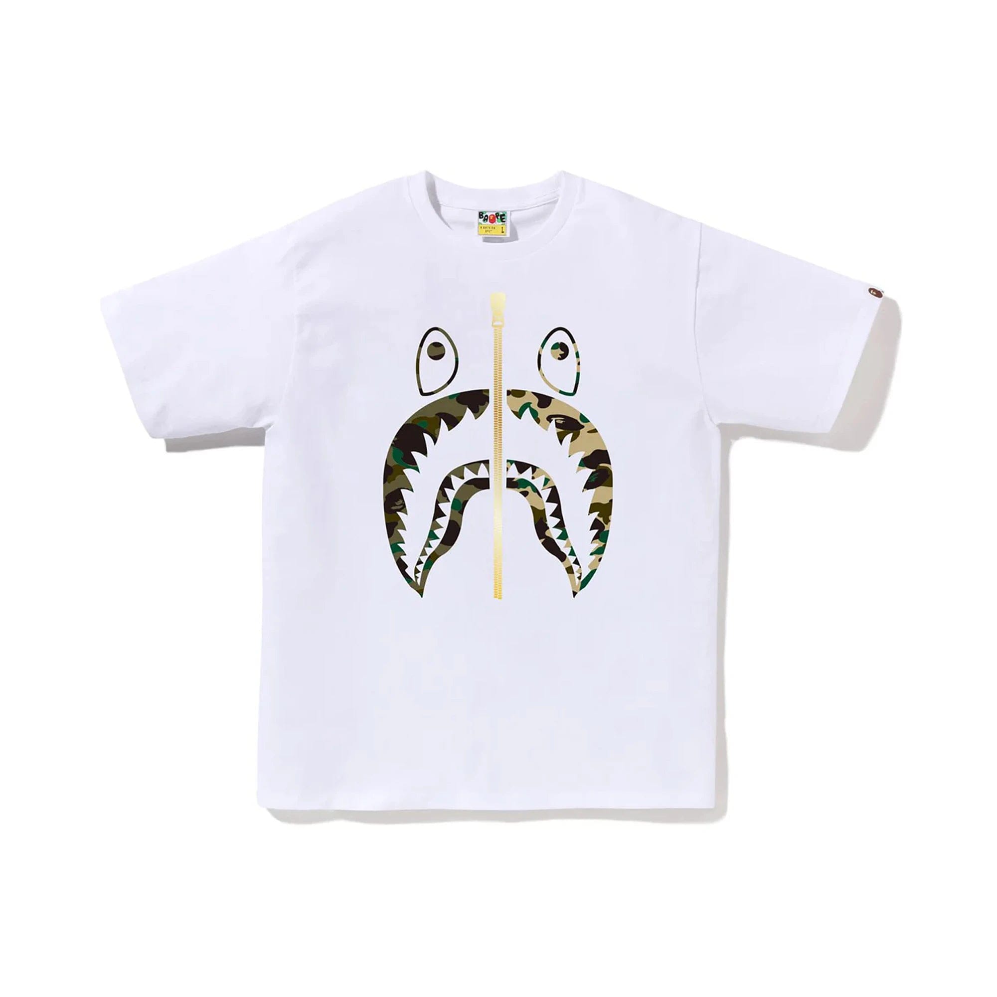 BAPE 1st Camo Separate Shark Tee 'White' (2025)