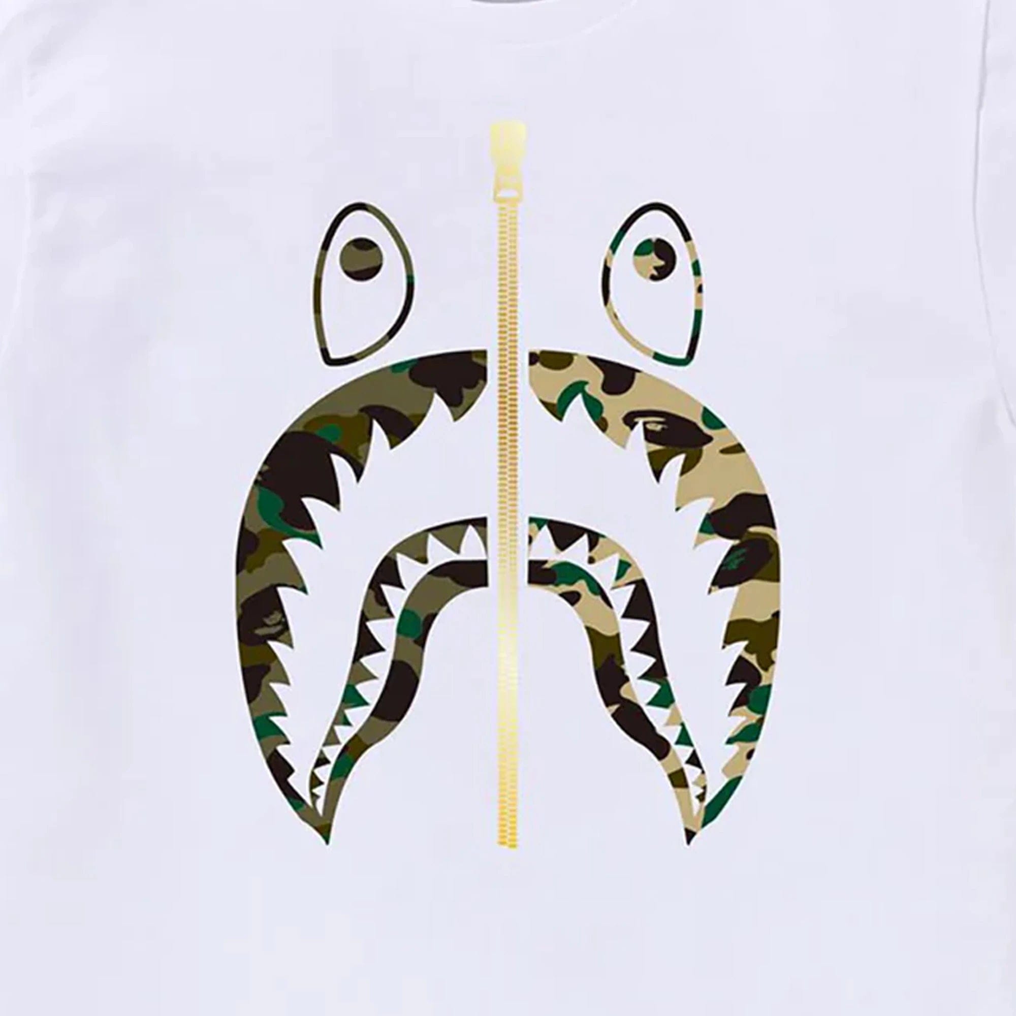 BAPE 1st Camo Separate Shark Tee 'White' (2025)