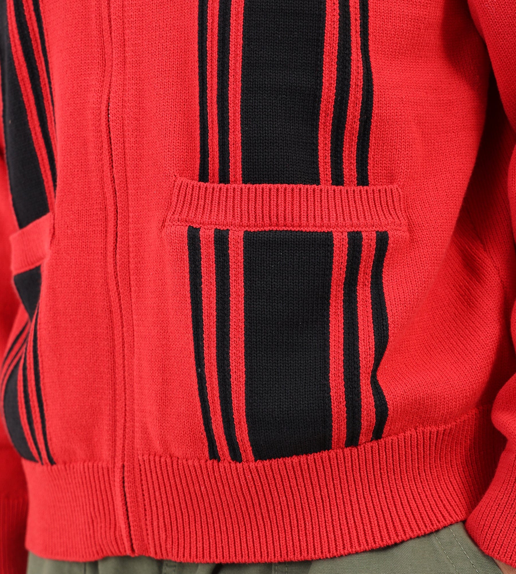 Obey Matt Zip Up Sweater Red Multi