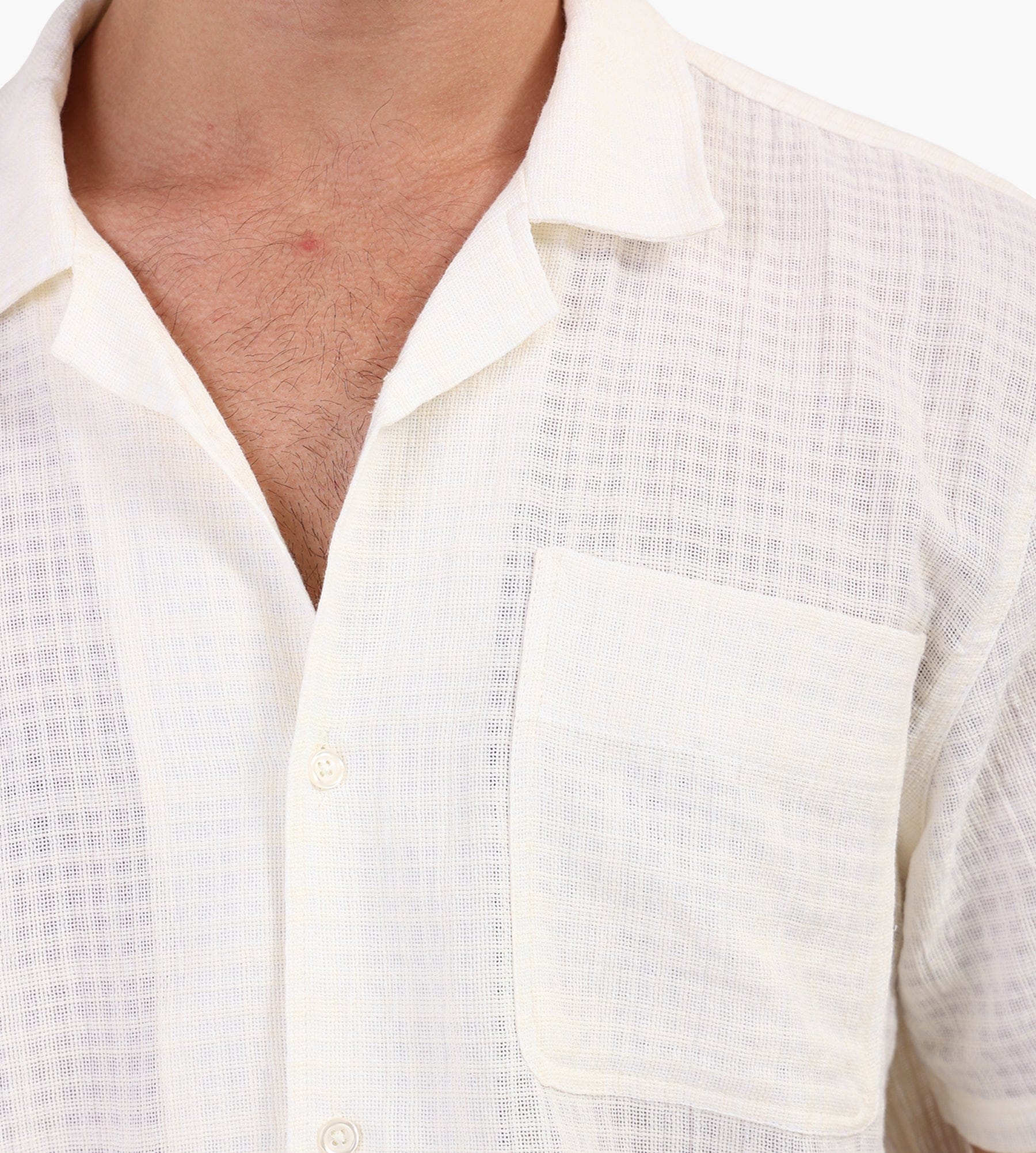 Palmes Ramus Camp-Collar Shirt Off-White