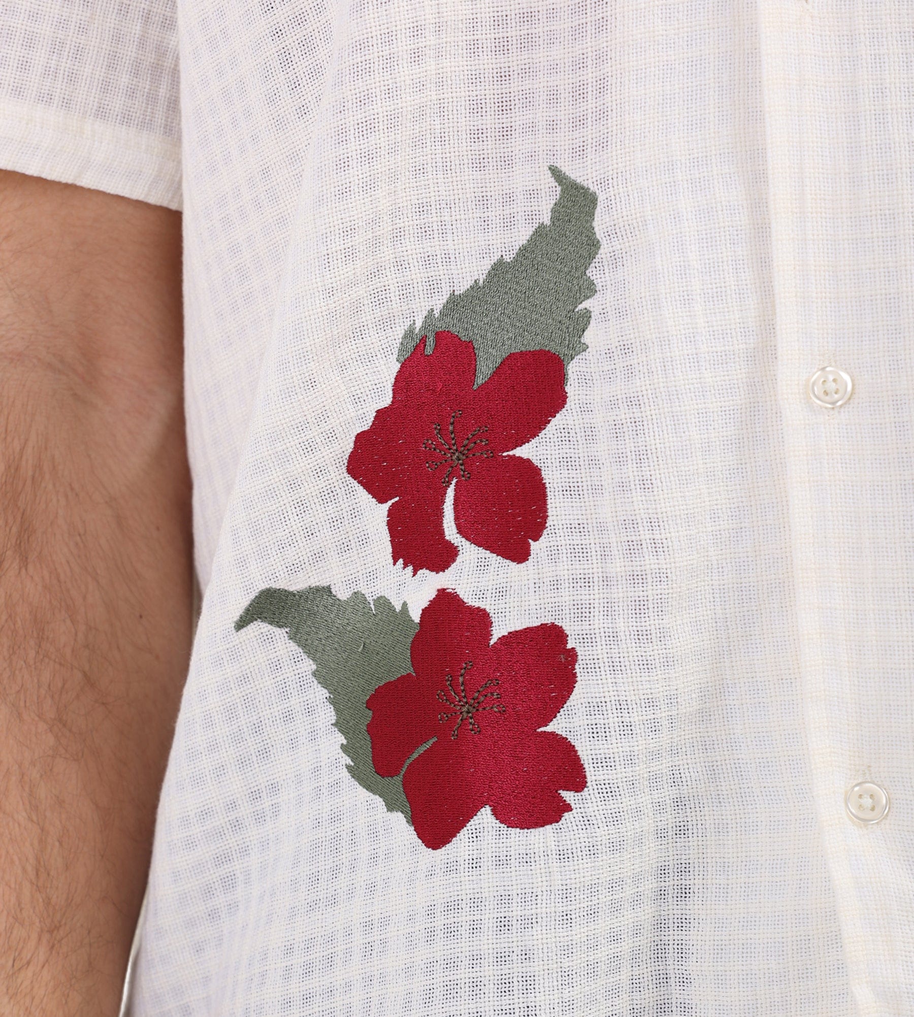 Palmes Ramus Camp-Collar Shirt Off-White