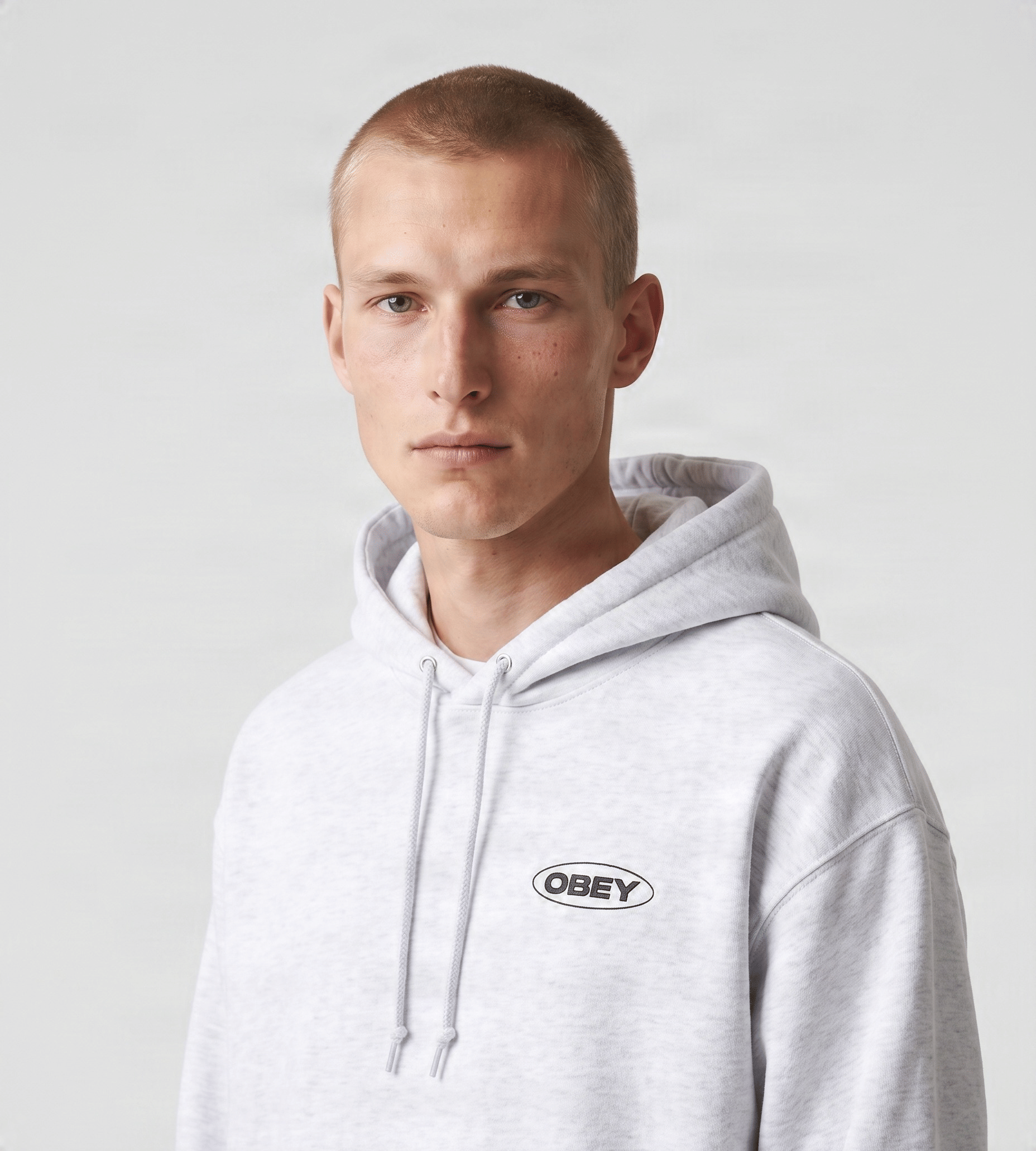 Obey Oval Cities Hoodie Ash Grey