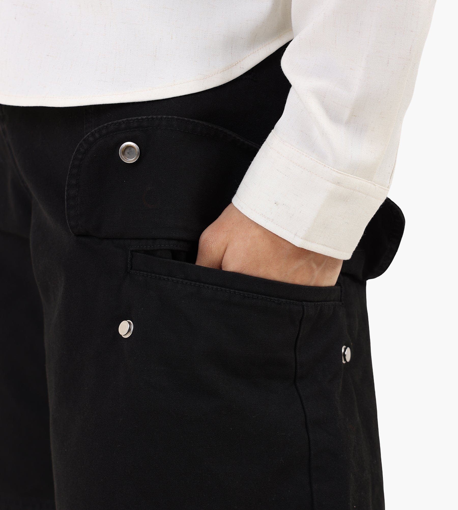 Arte Antwerp Canvas Cargo Shorts Black