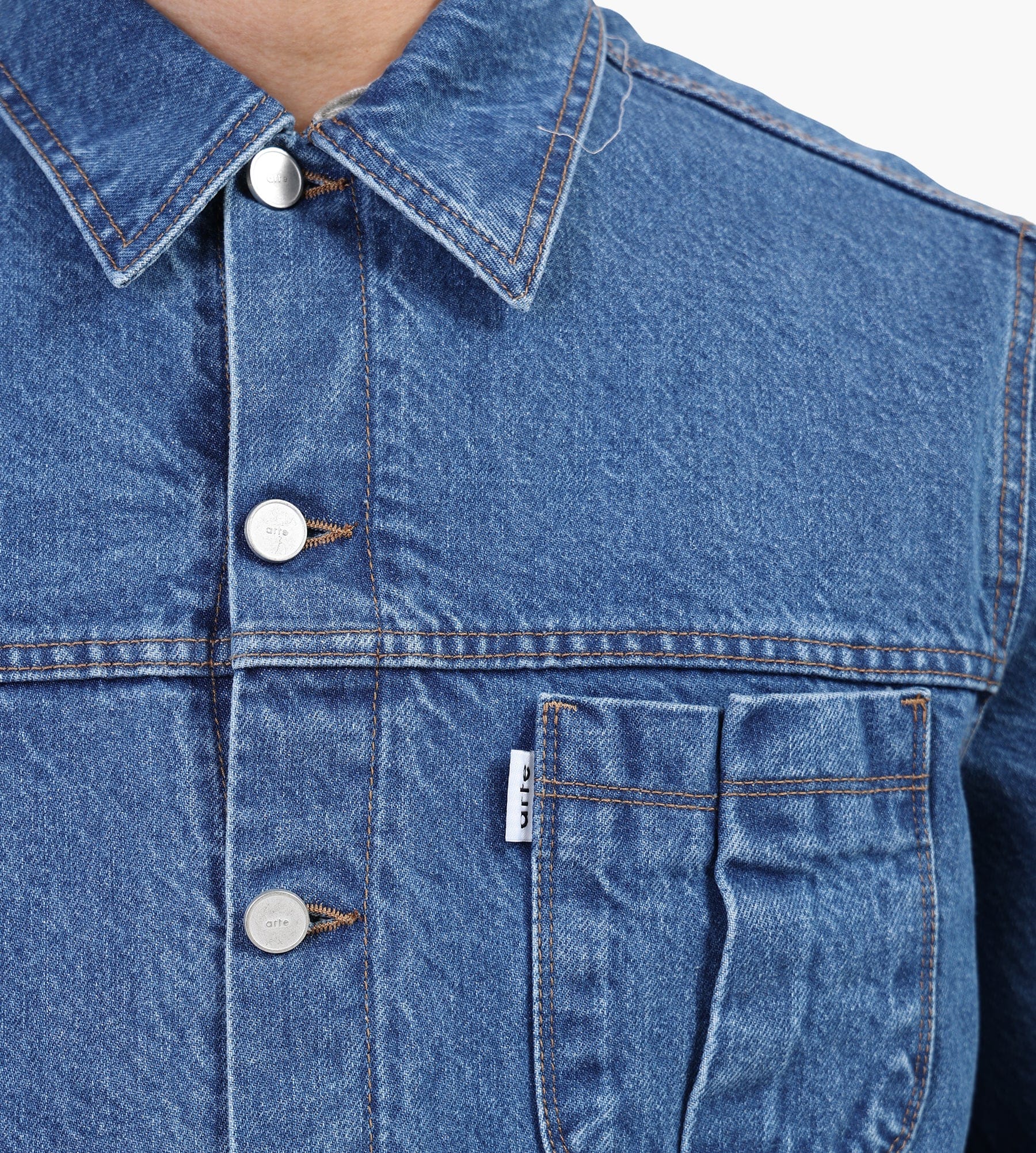 Arte Antwerp Fold Pocket Denim Jacket Raw Denim