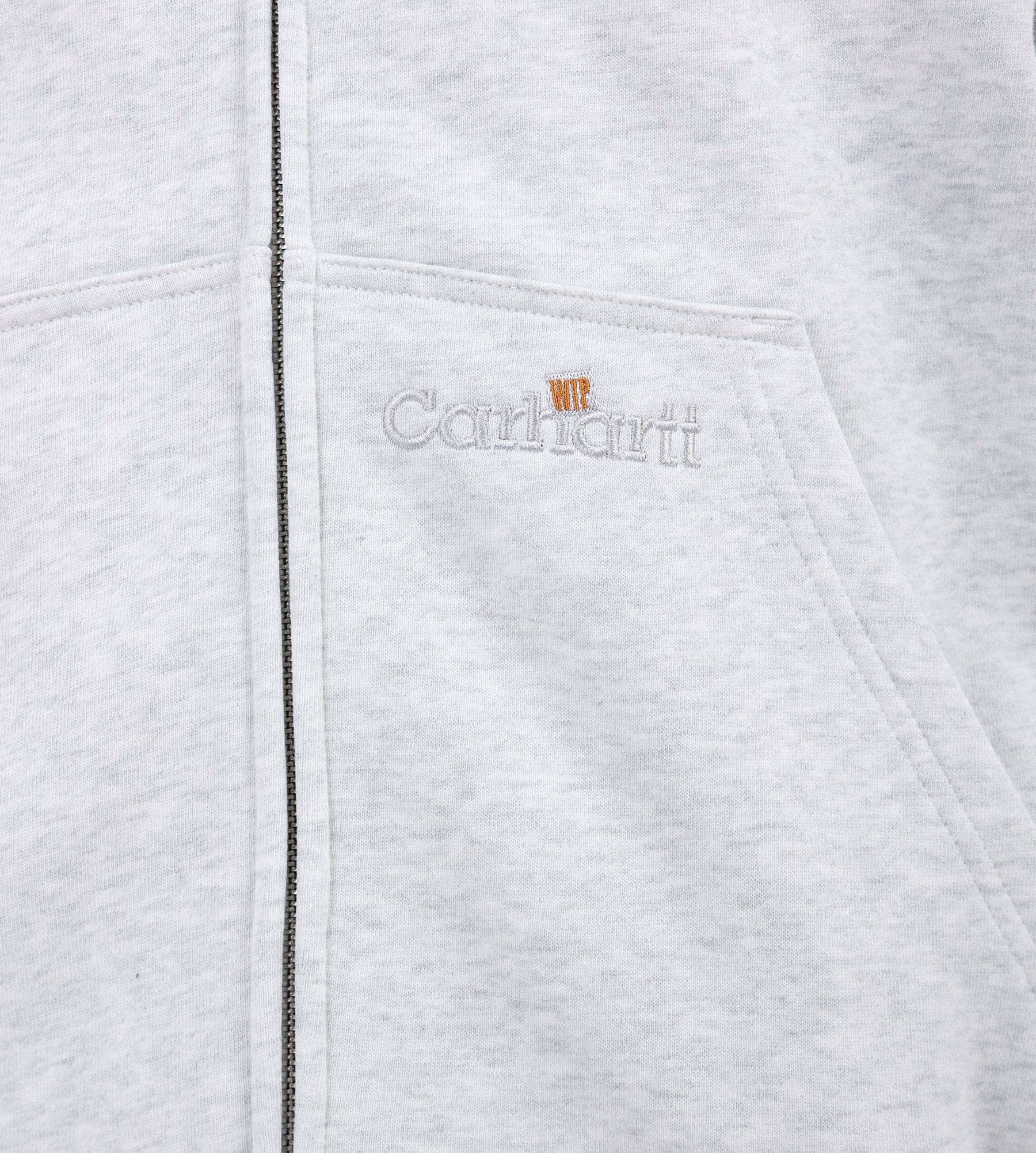 Carhartt WIP Hooded WIP Label Sweat Jacket Ash Heather
