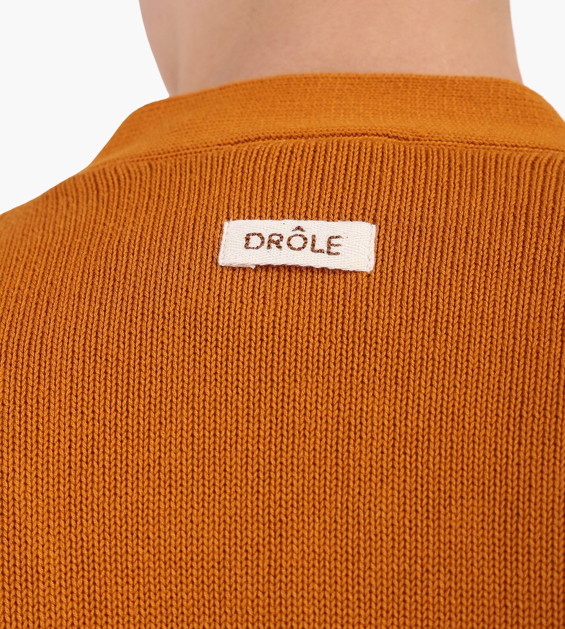 Drôle de Monsieur Cardigan Maille Crochet Dark Orange