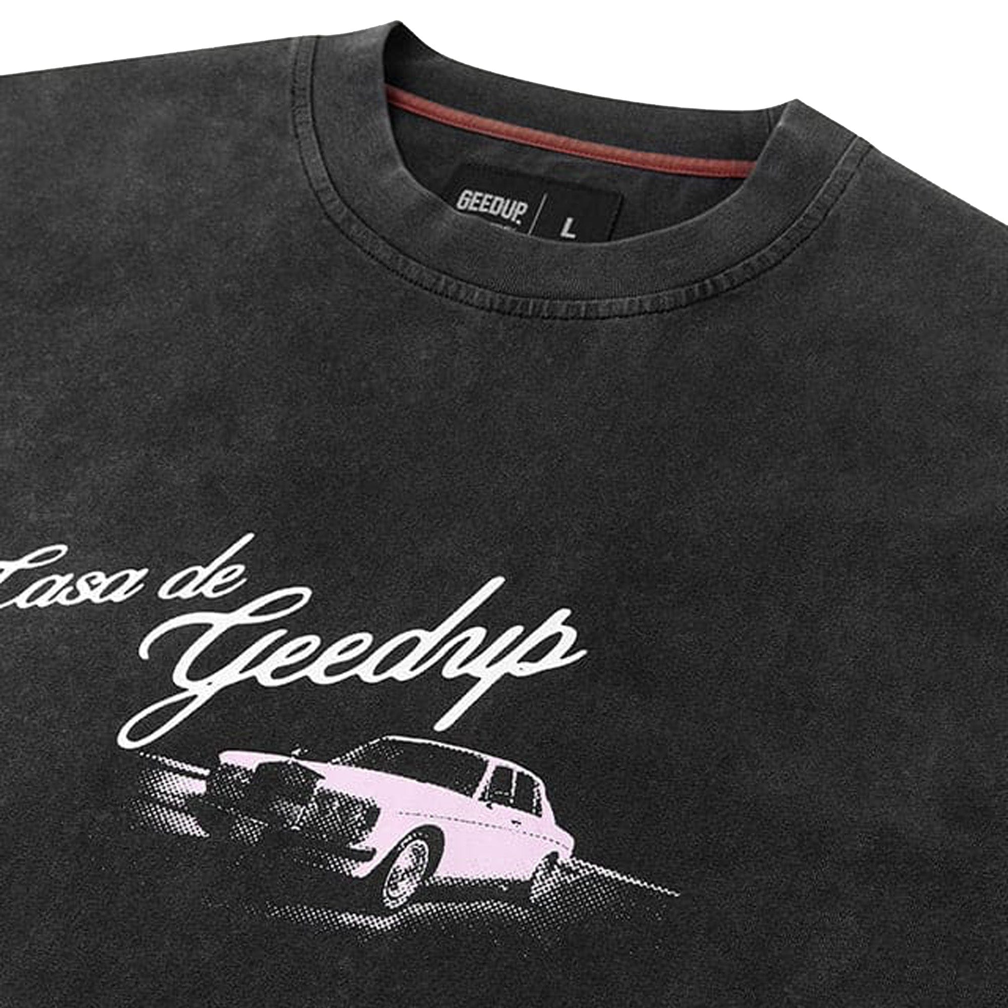 Geedup Co Casa De Geedup T-Shirt 'Charcoal / Pink'