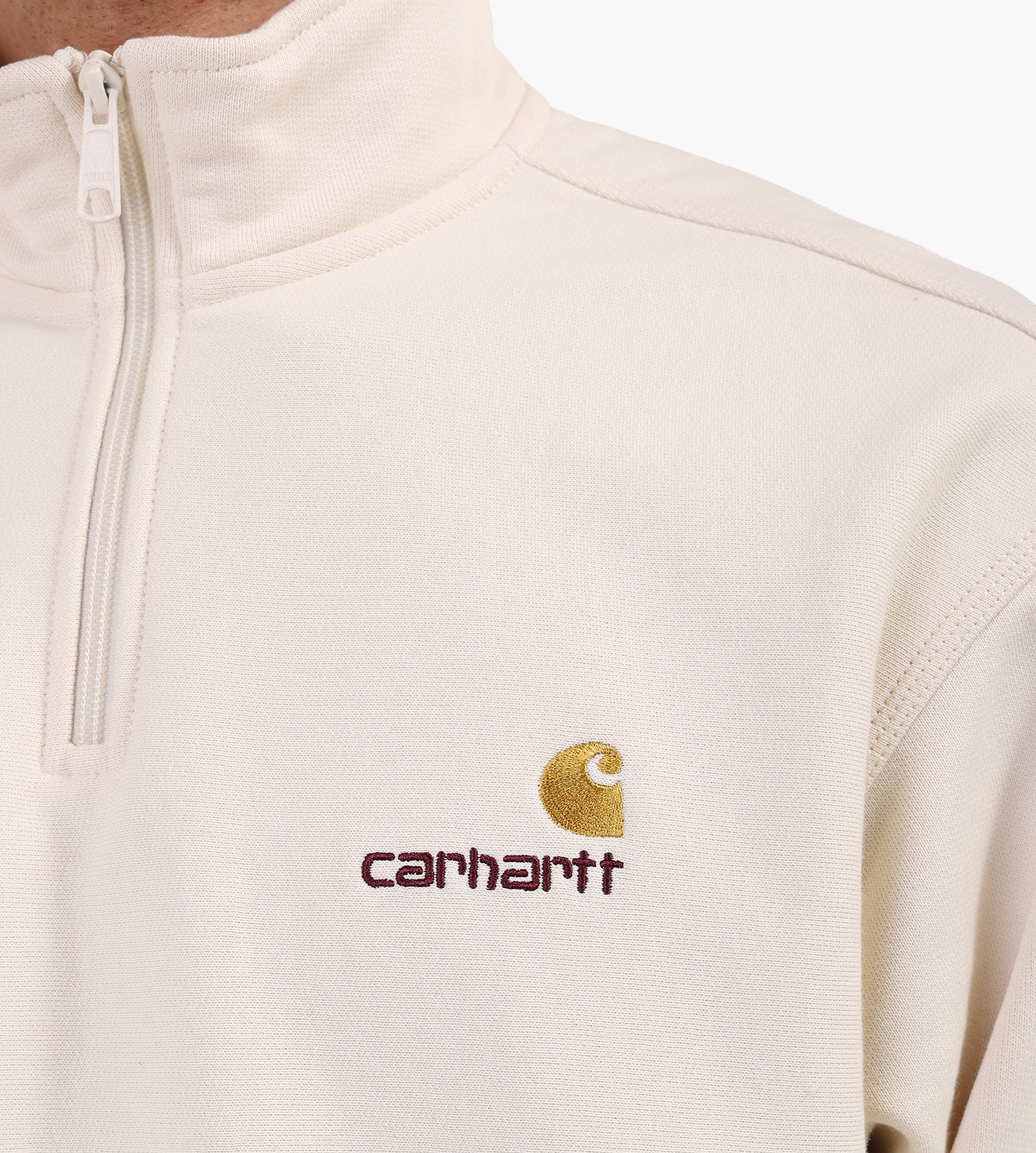 Carhartt WIP Half Zip American Script Sweater Natural