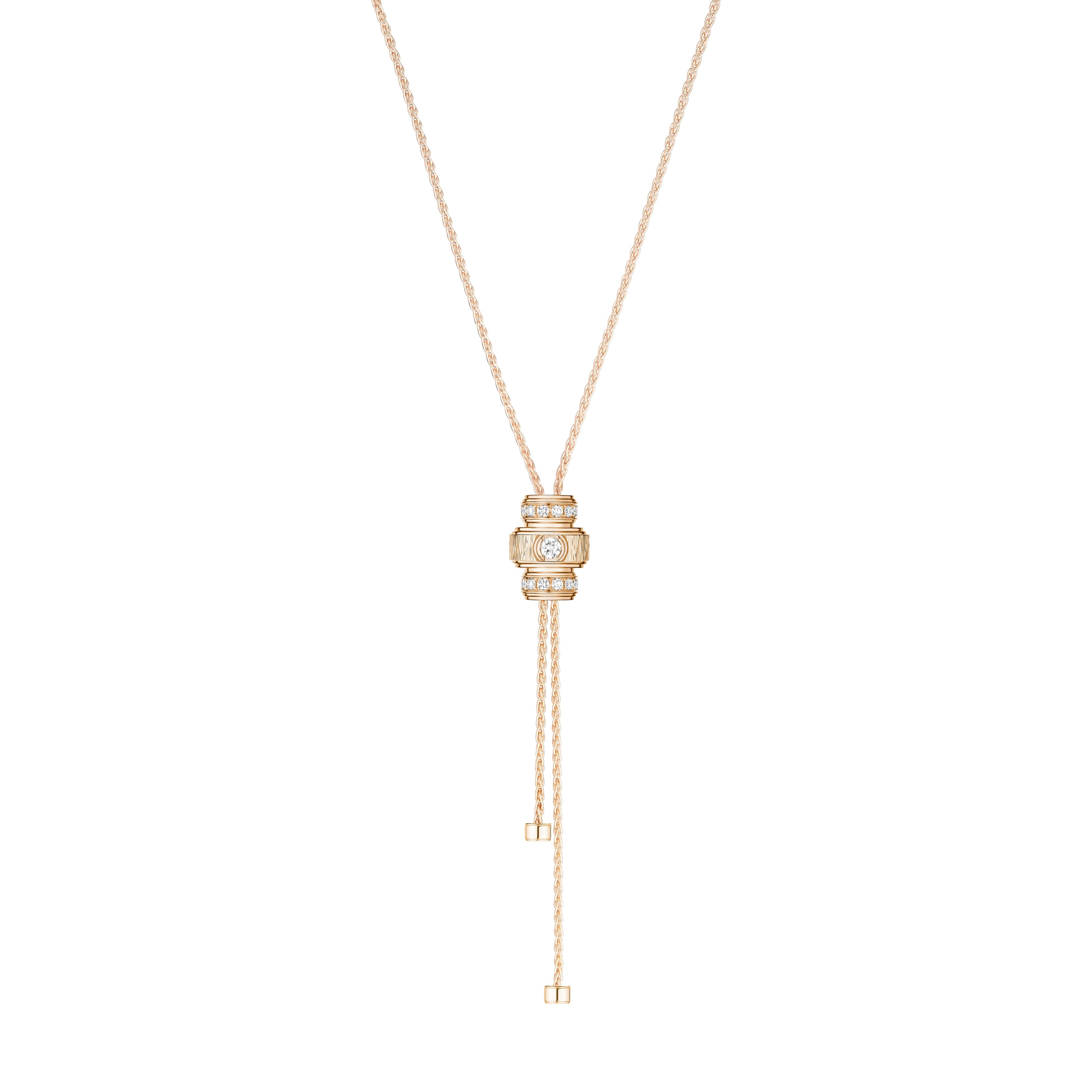 Piaget Possession "Decor Palace" 18k Rose Gold Diamond Bolo Necklace