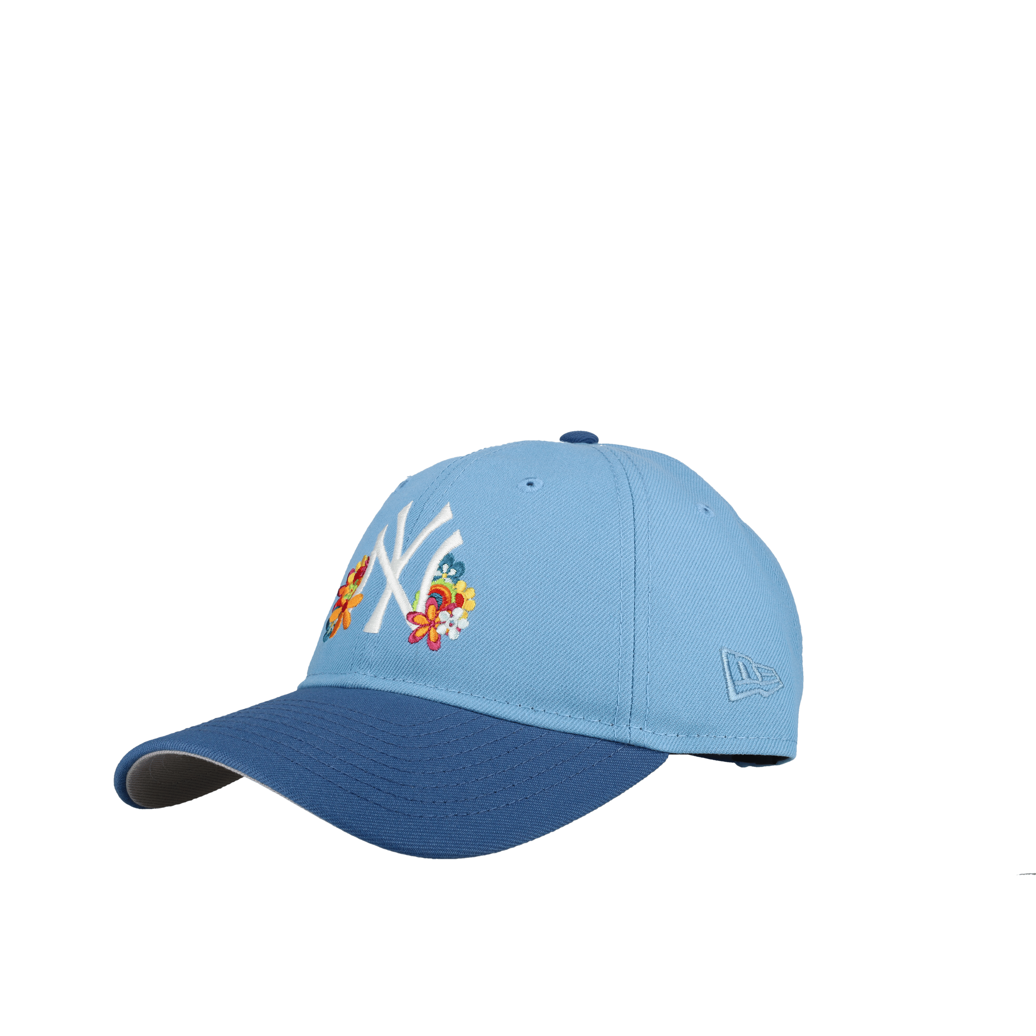 New York Yankees Premium New Era 9Twenty Sky Blue/Indigo Flowers Adjustable Hat