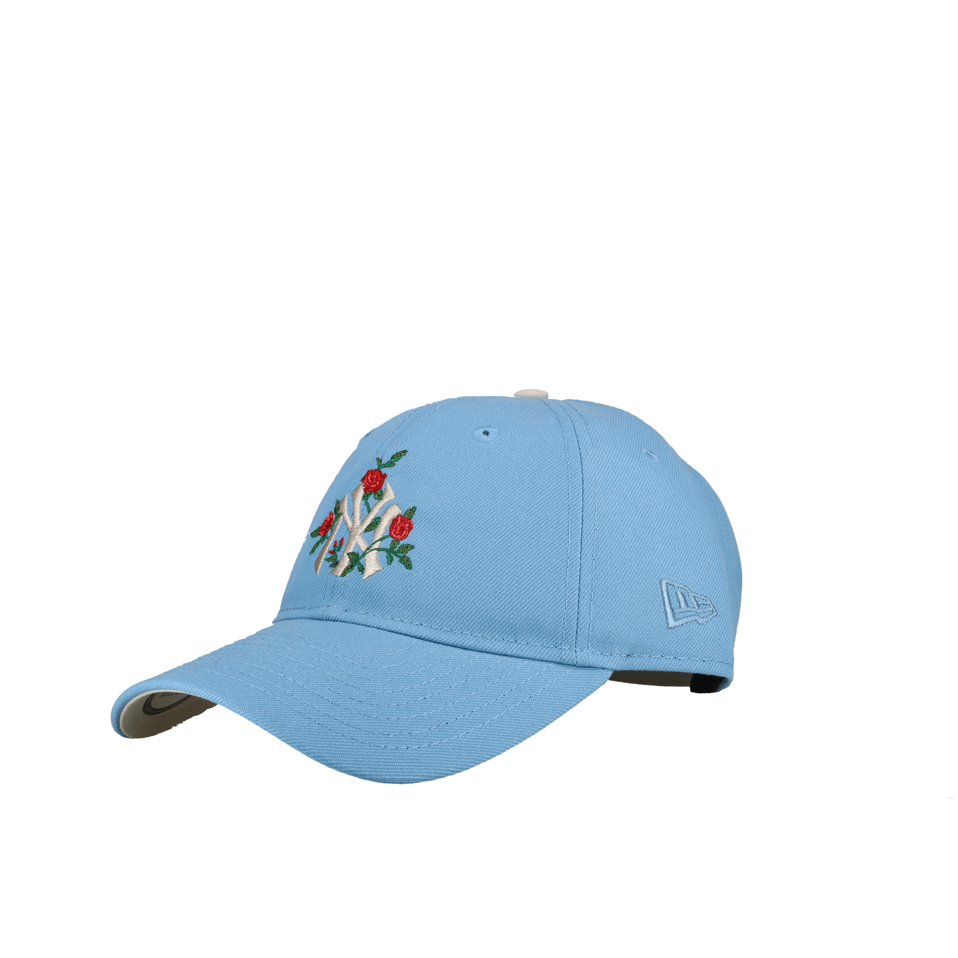 New York Yankees Premium New Era 9Twenty Sky Blue Roses Adjustable Hat