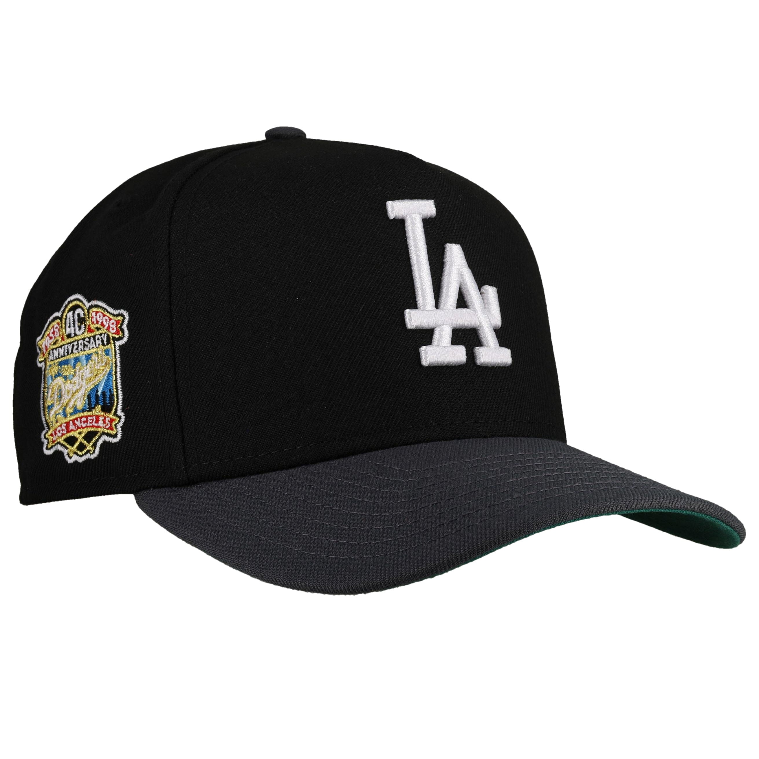 Los Angeles Dodgers 40th New Era 9Fifty A Frame Snapback Hat (Black/Graphite)