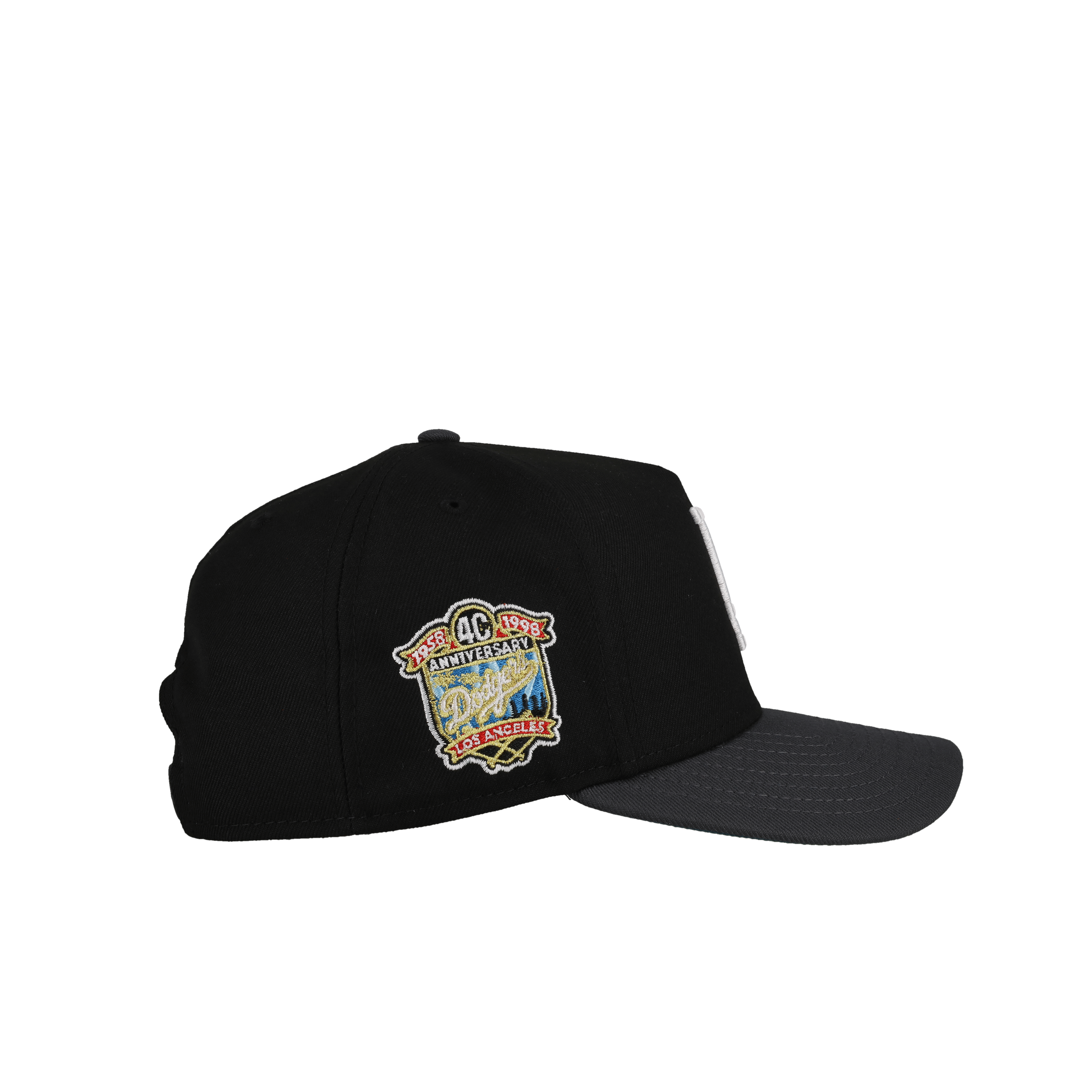 Los Angeles Dodgers 40th New Era 9Fifty A Frame Snapback Hat (Black/Graphite)