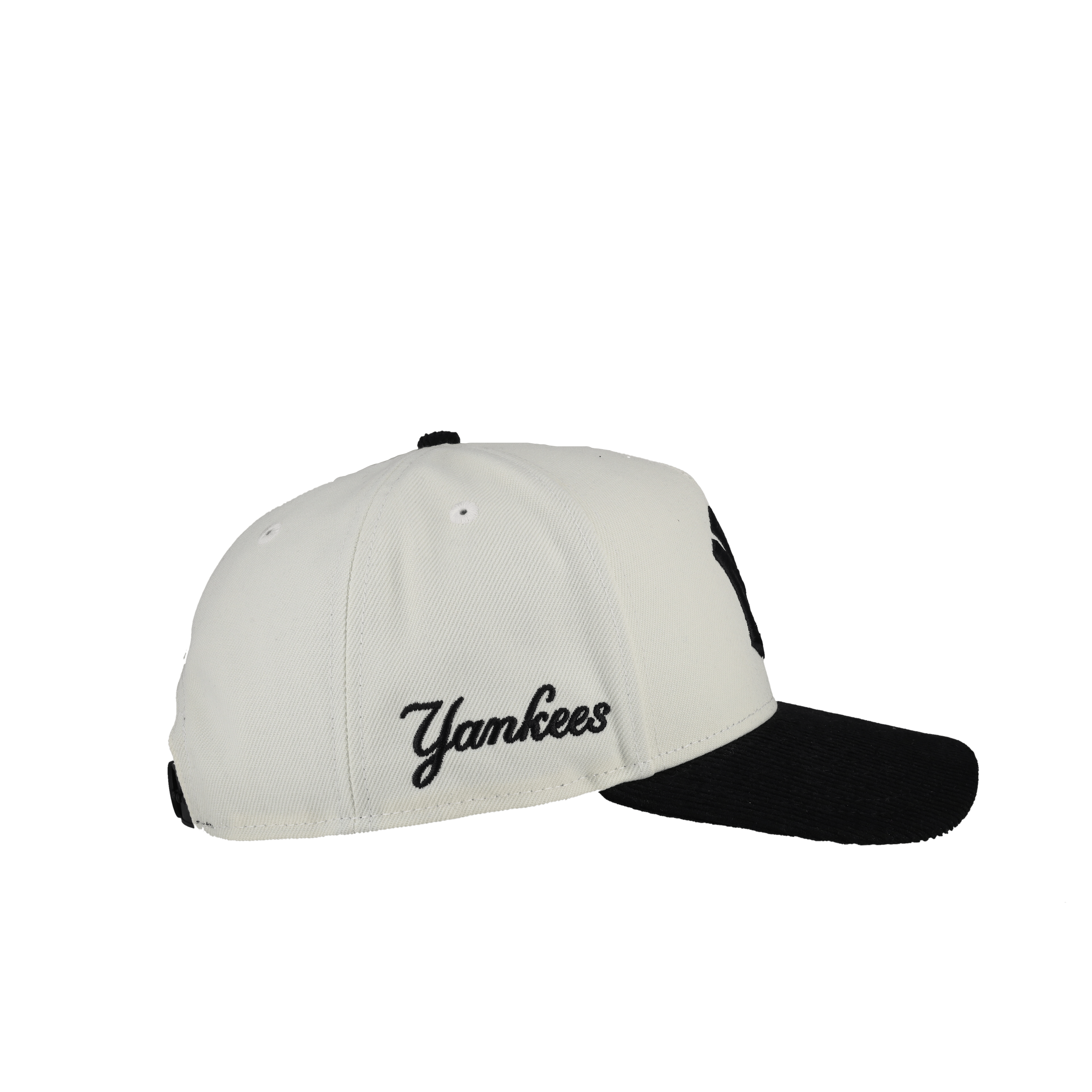 New York Yankees Black Off White Corduroy 9Fifty A Frame Snapback Hat