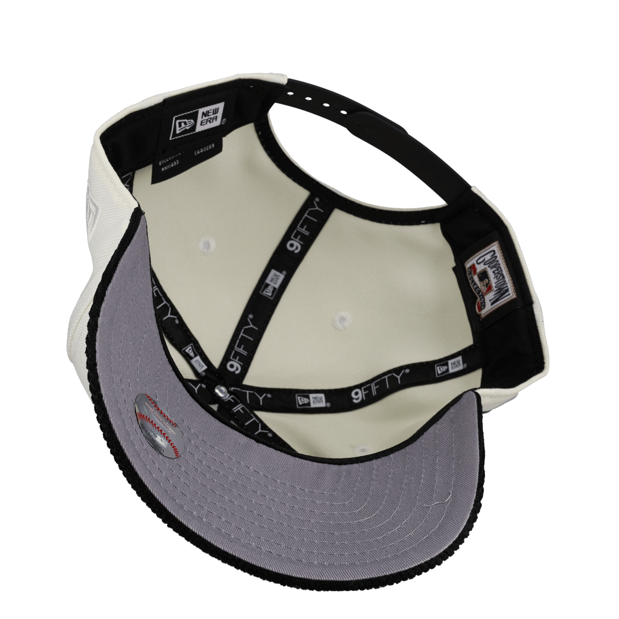 New York Yankees Black Off White Corduroy 9Fifty A Frame Snapback Hat
