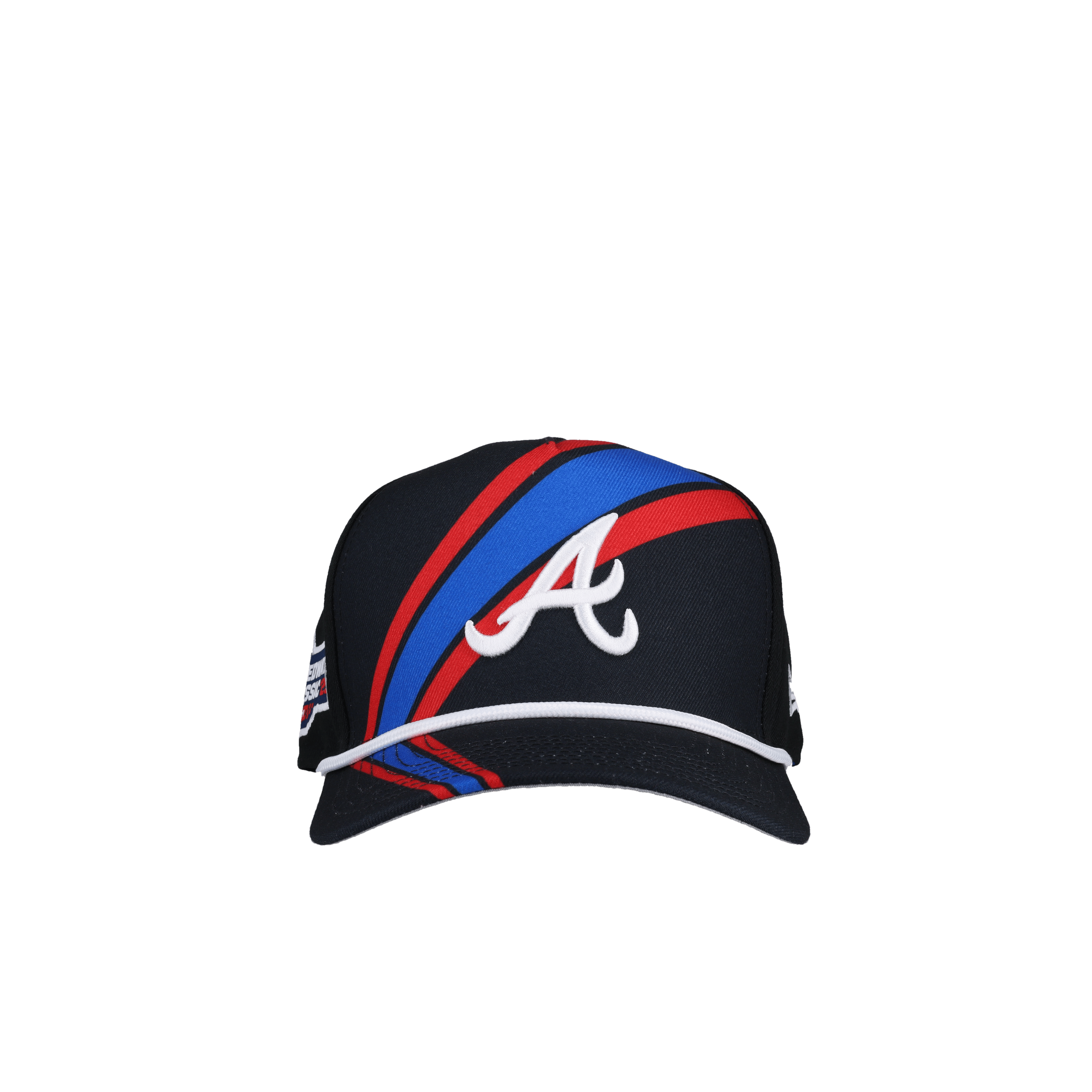 Atlanta Braves 2025 Speedway Classic Navy Black New Era 9Fifty A Frame Snapback Hat