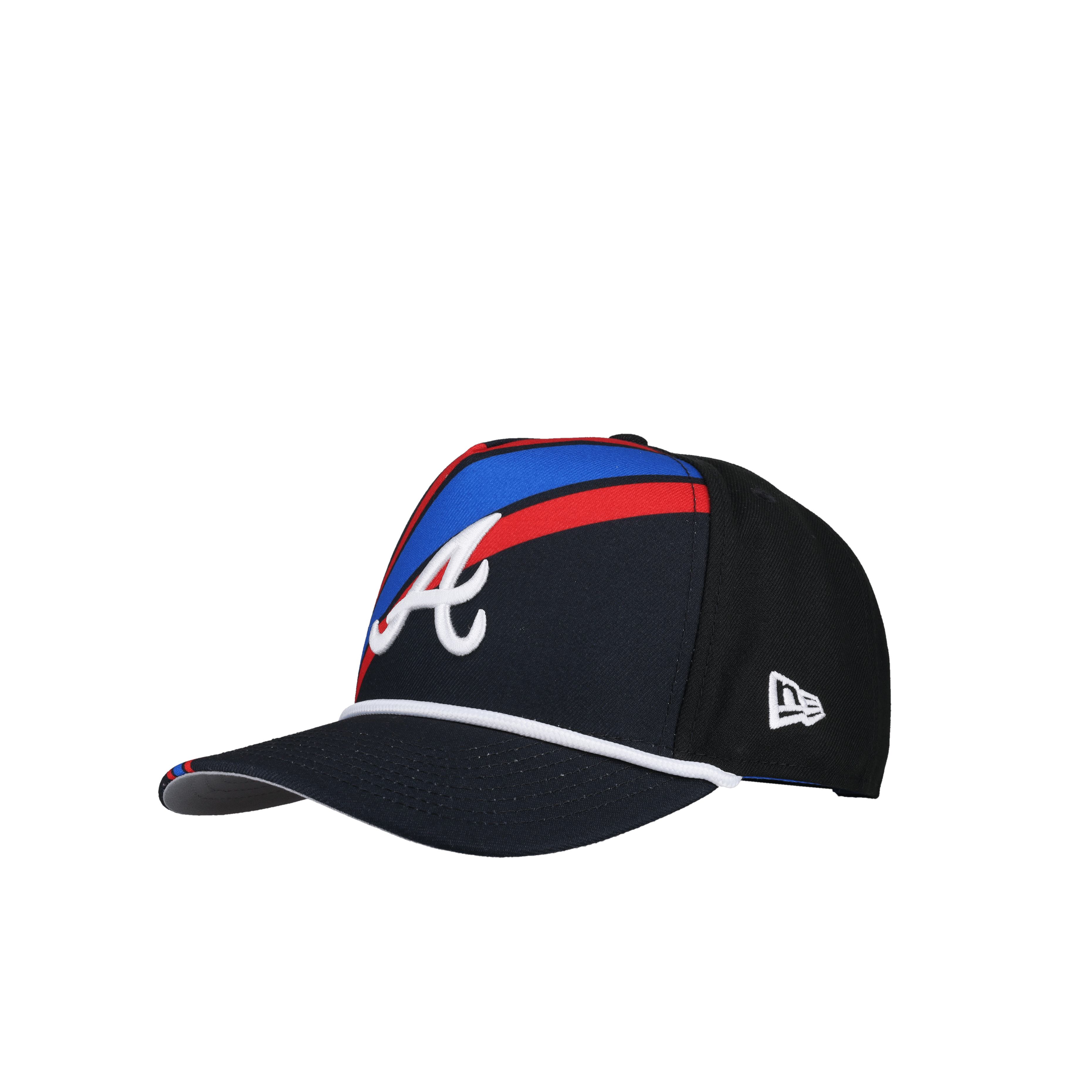 Atlanta Braves 2025 Speedway Classic Navy Black New Era 9Fifty A Frame Snapback Hat