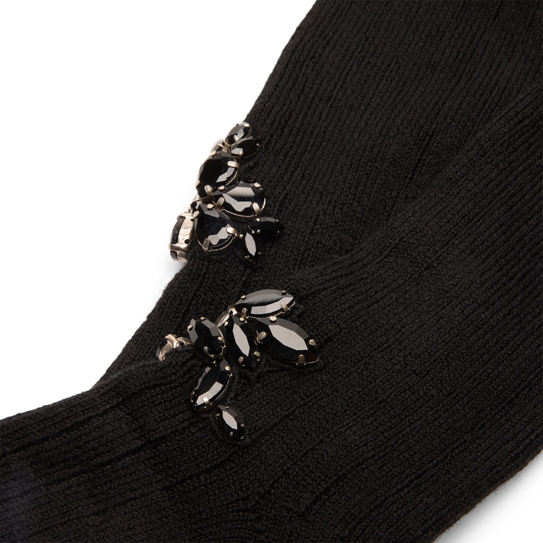 Simone Rocha Embellished Rose Knee Socks (Black)