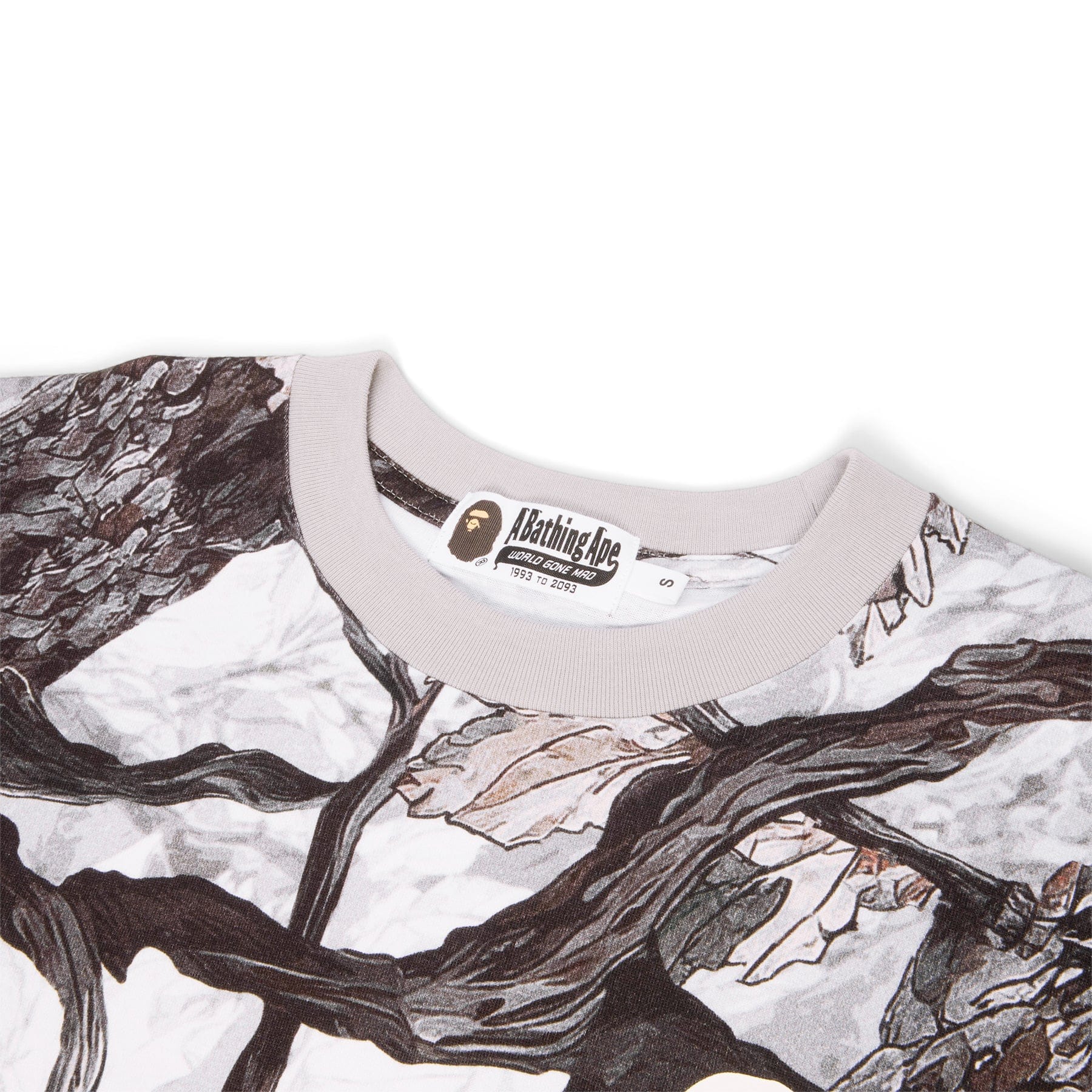 BAPE A Bathing Ape Tree Edge Camo Relaxed Fit Tee (White)