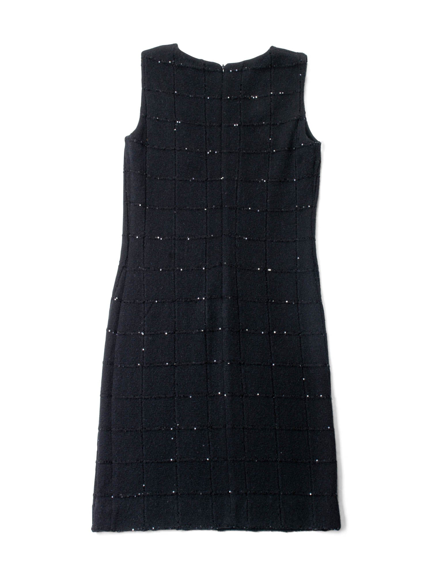 Amina Rubinacci Cashmere Sequined Knit Mini Dress Black
