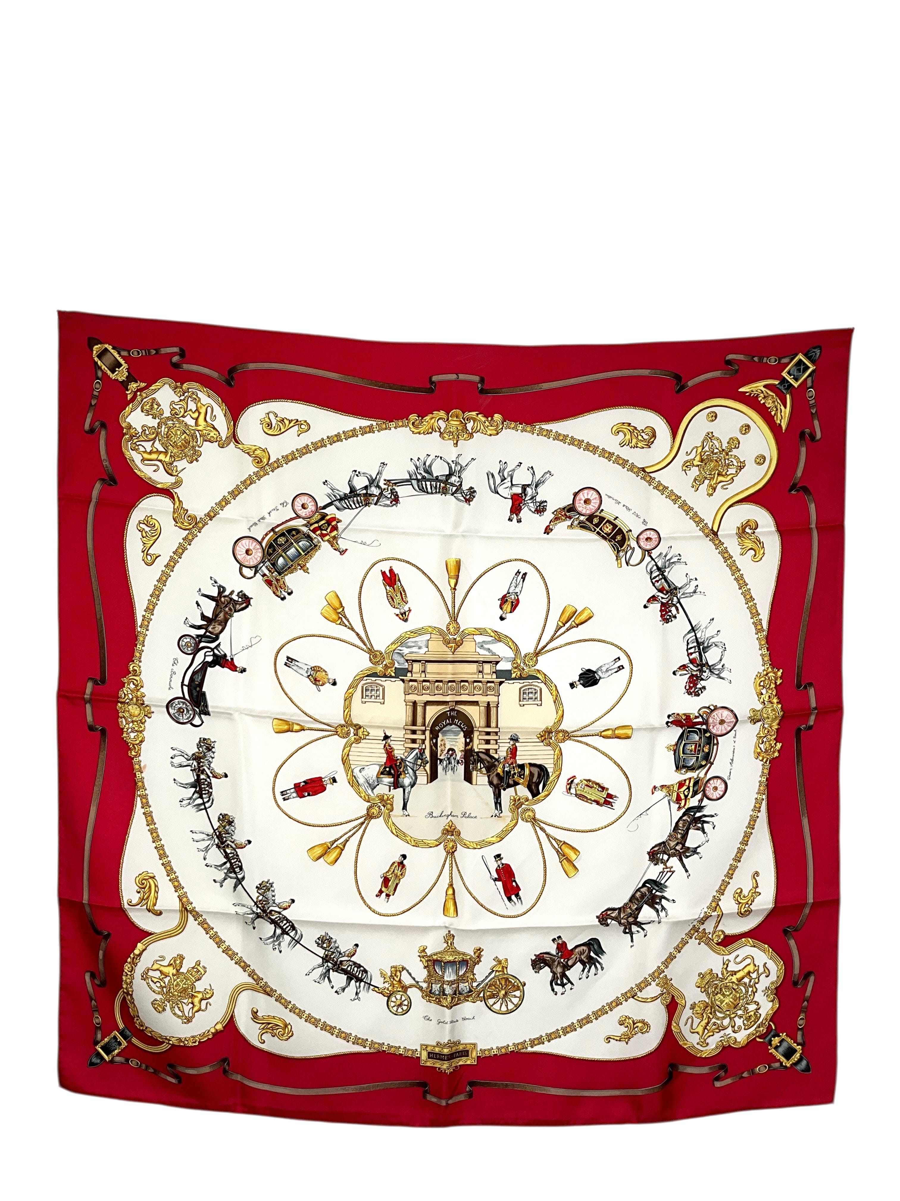 Hermes The Royal Mews Silk Scarf 90
