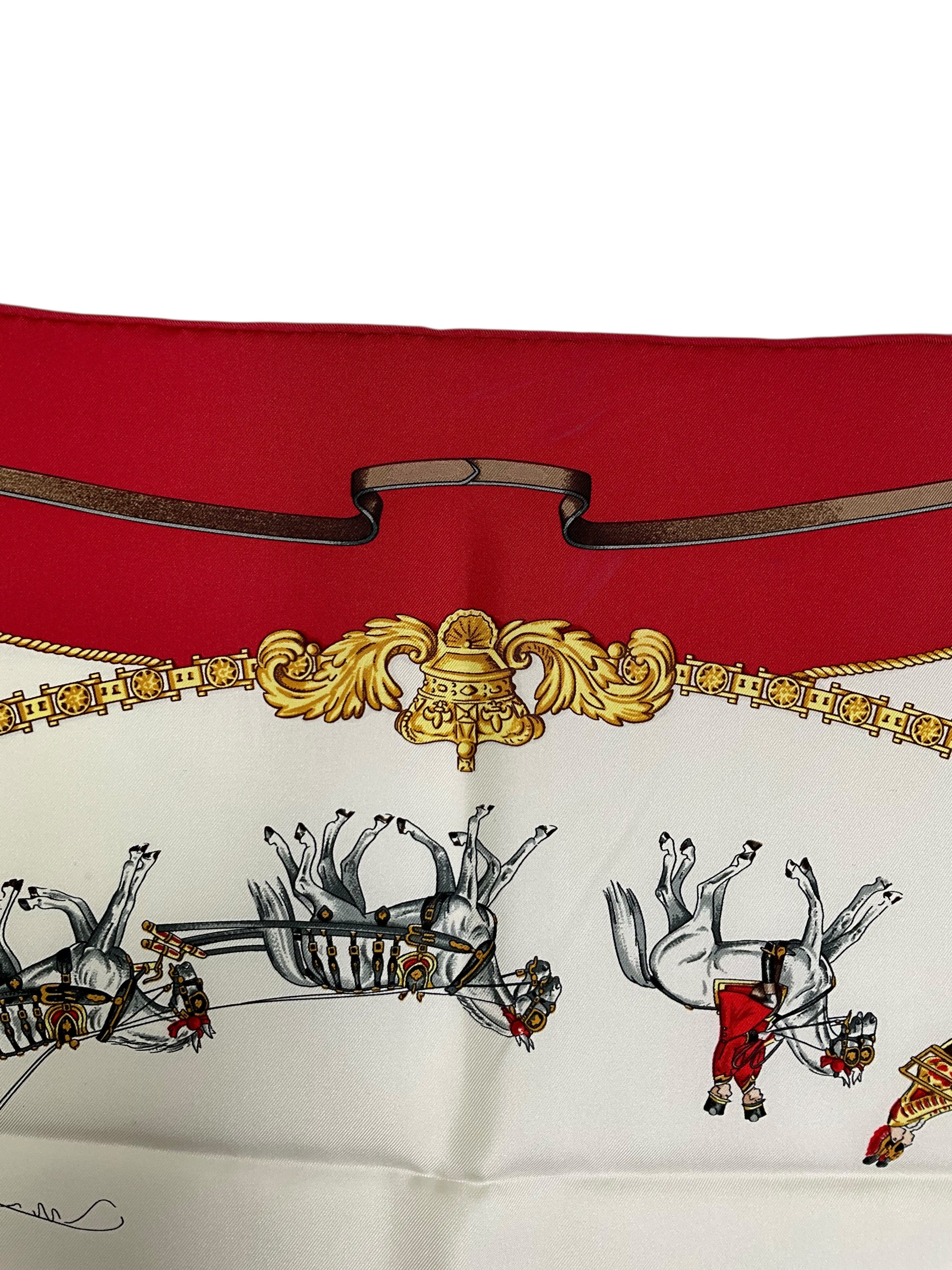 Hermes The Royal Mews Silk Scarf 90