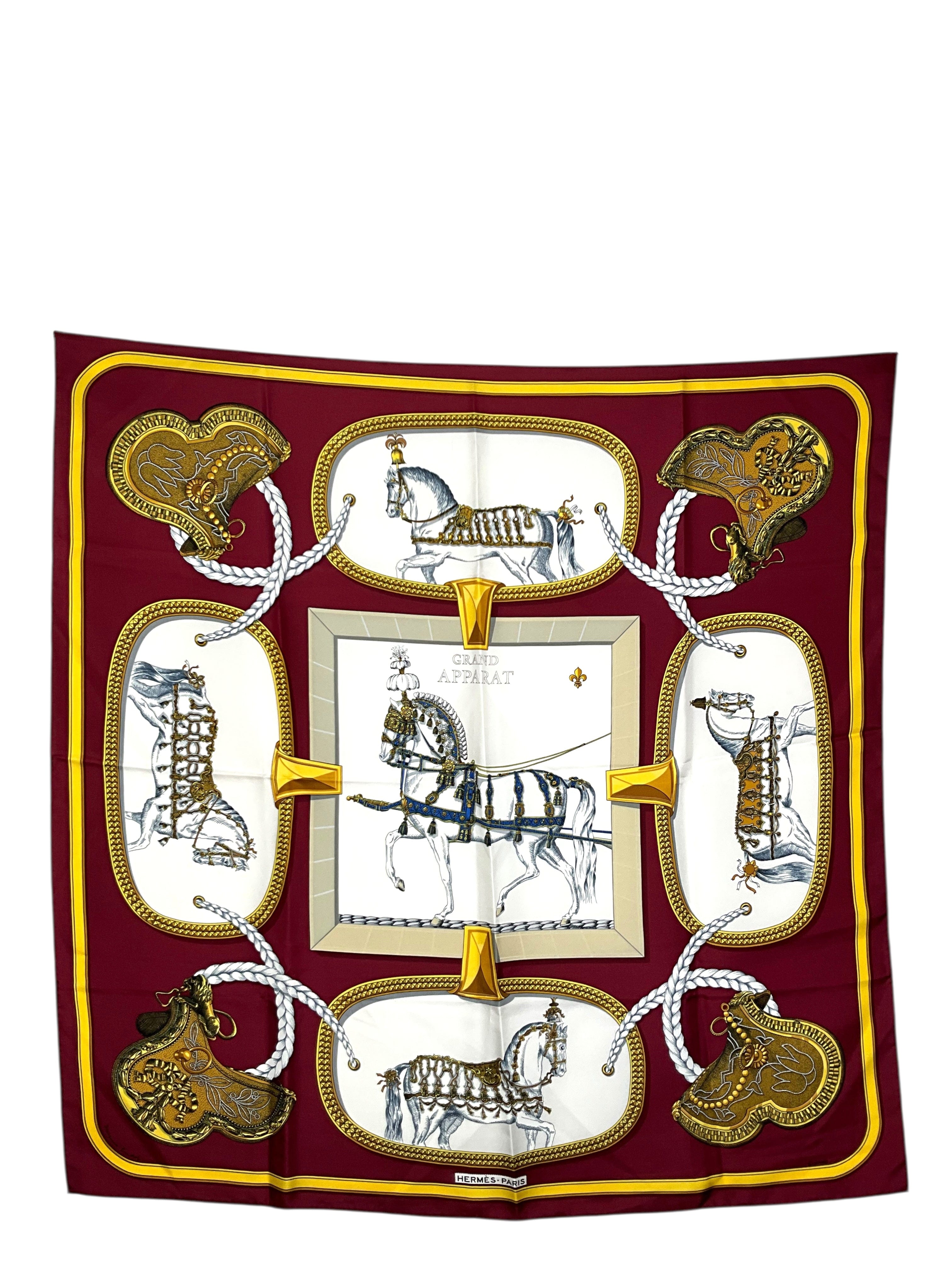 Hermes Grand Apparat Silk Scarf 90