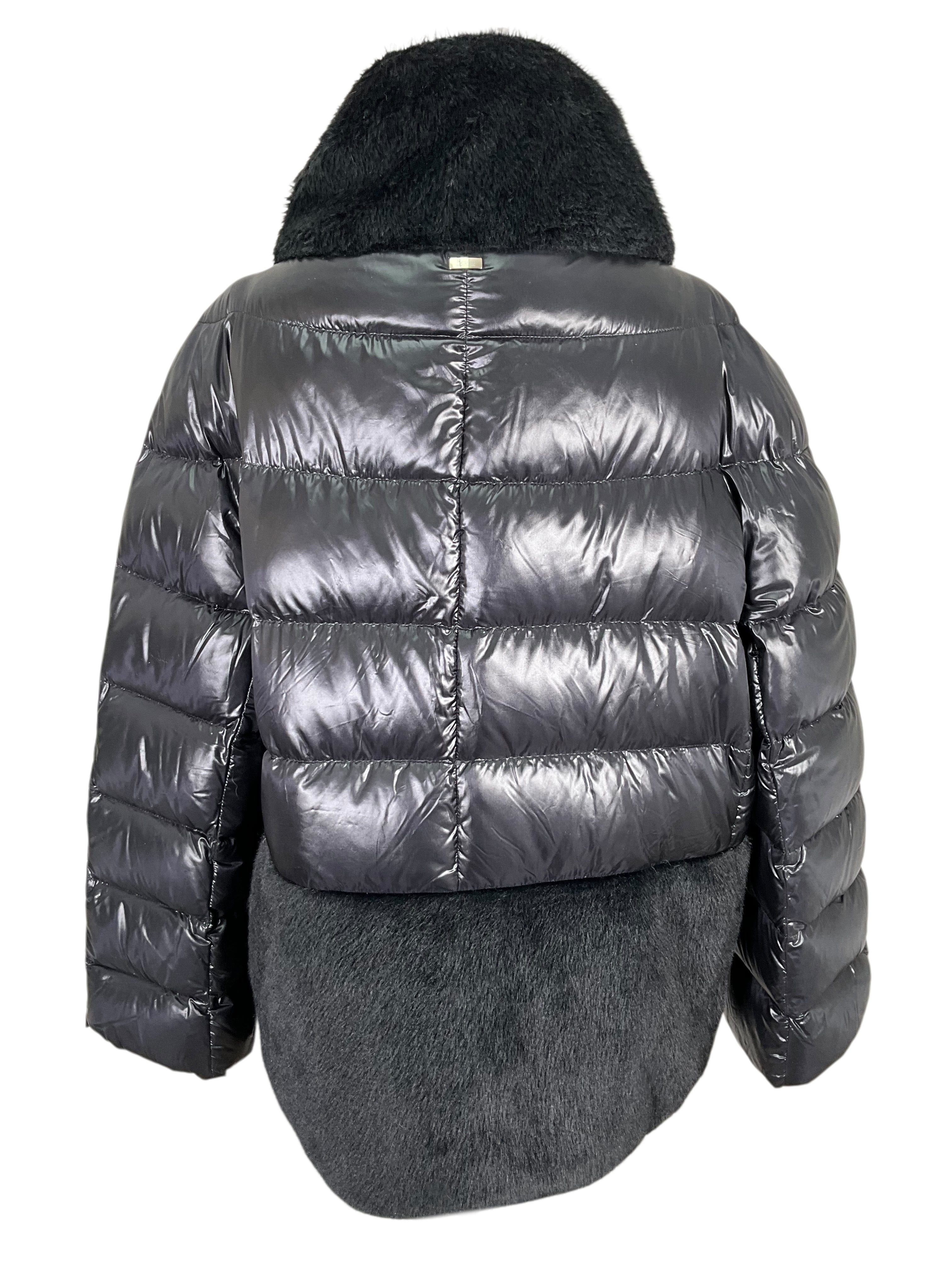 Herno Faux Fur Down Puffer Jacket Size XXL
