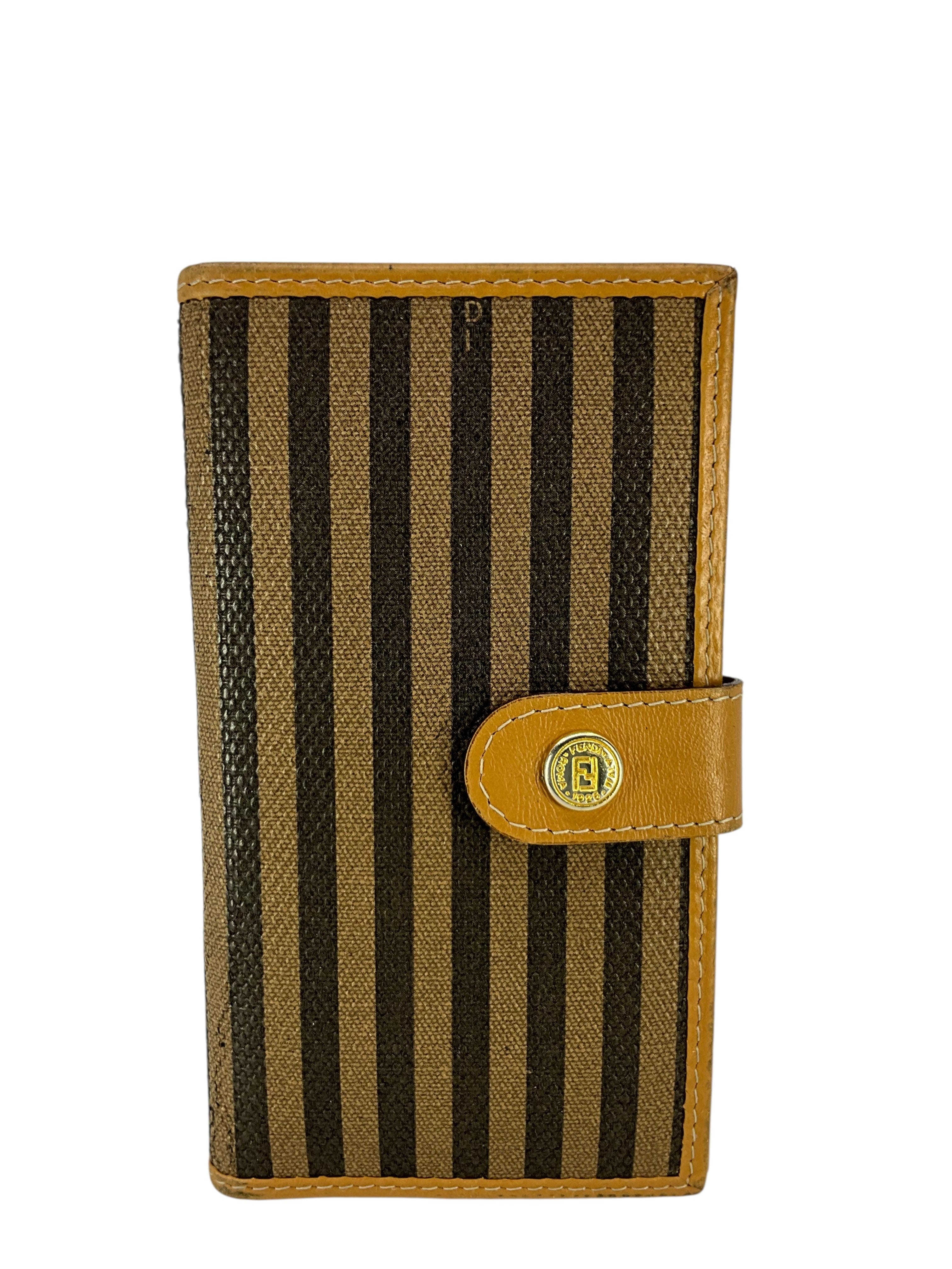 Fendi Vintage Pequin Striped Card Holder