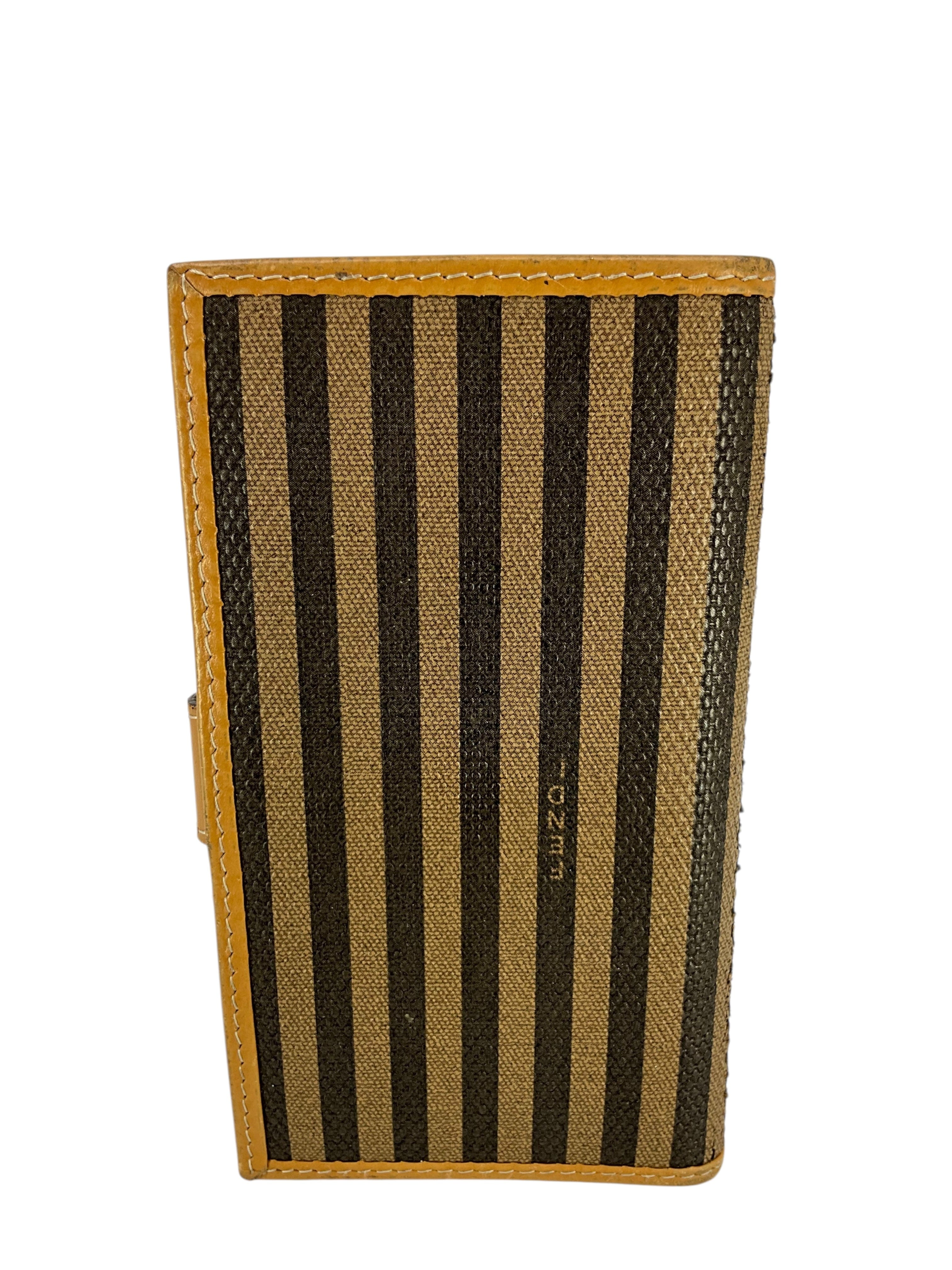 Fendi Vintage Pequin Striped Card Holder