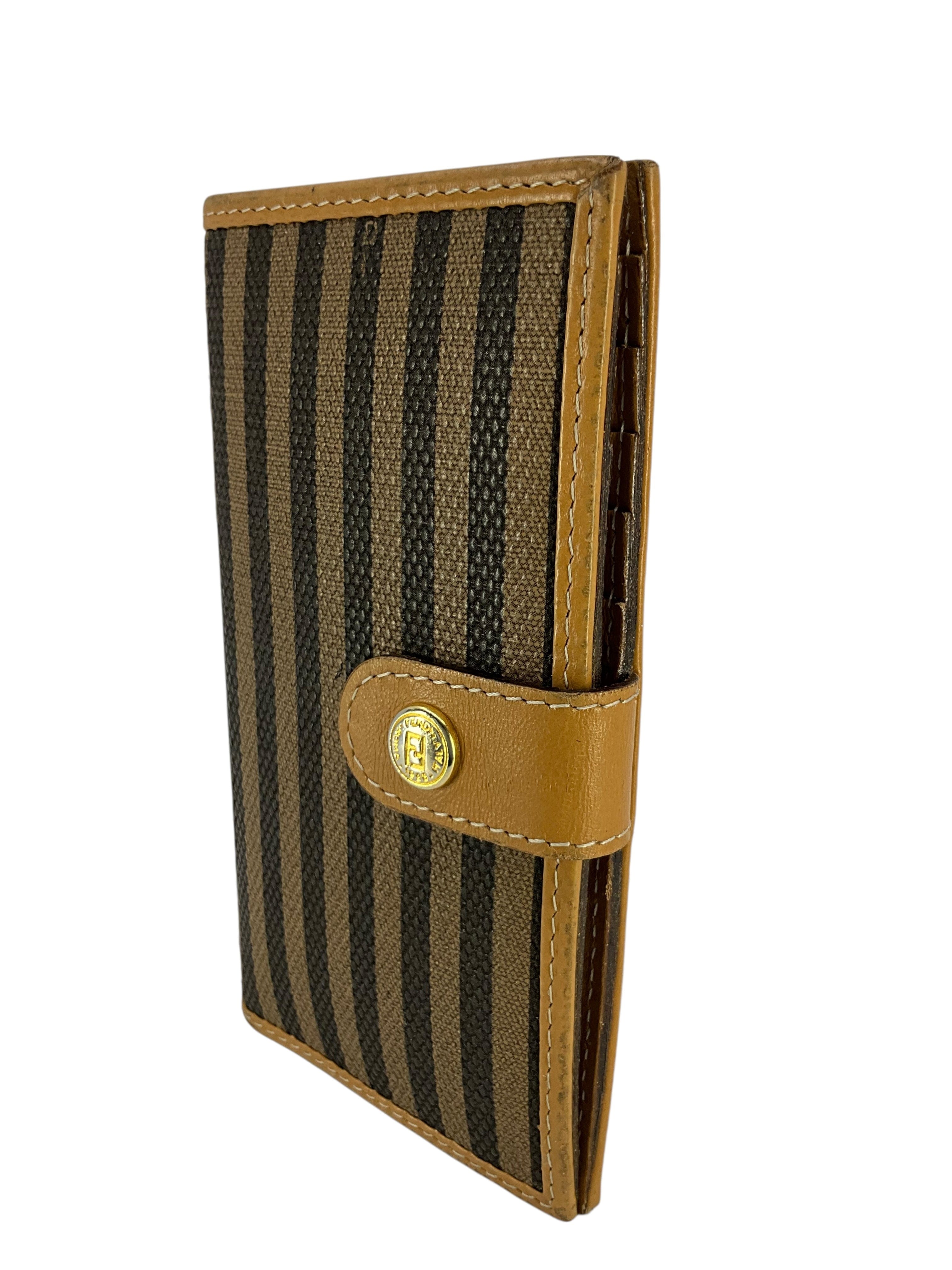 Fendi Vintage Pequin Striped Card Holder