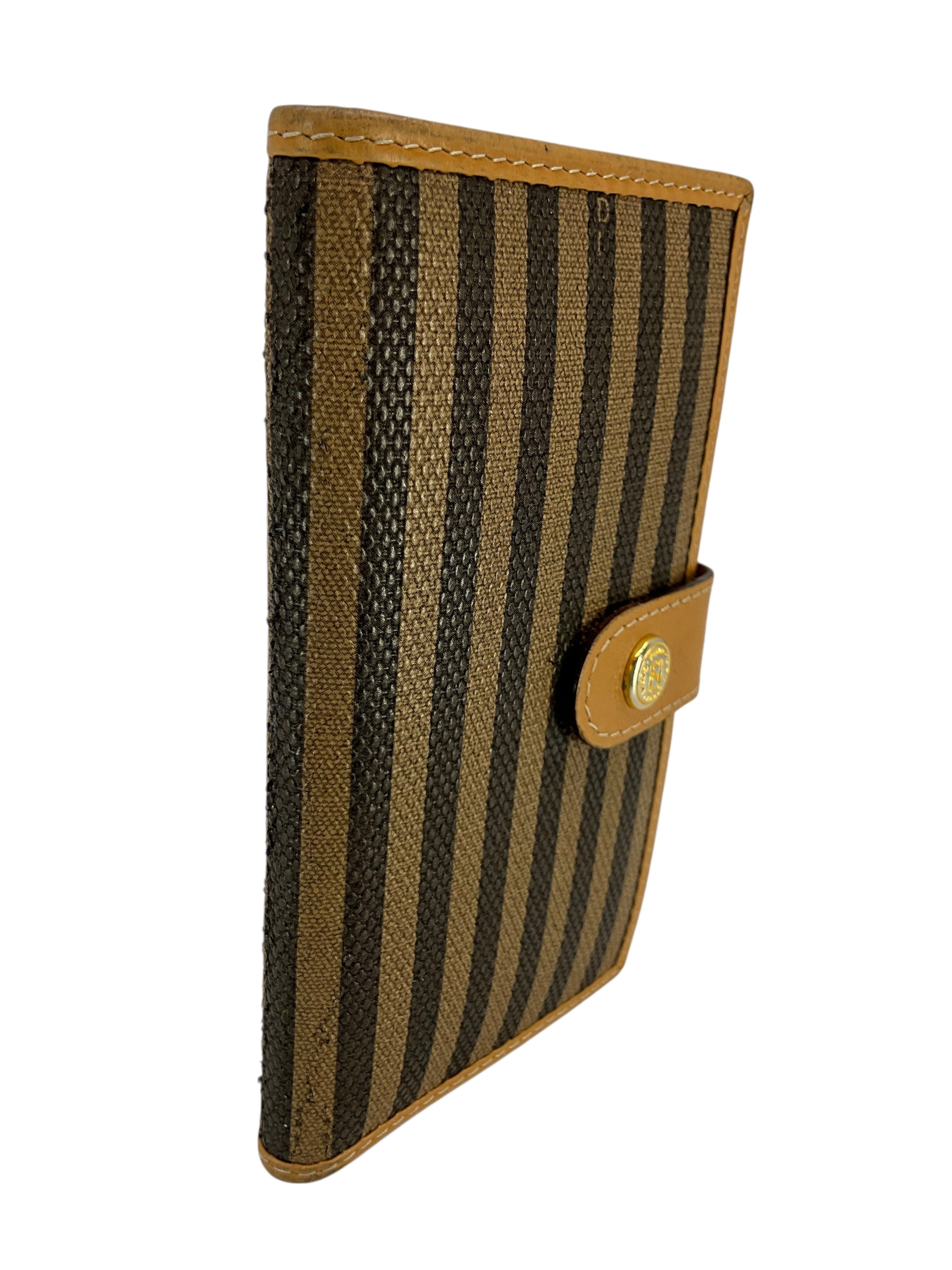 Fendi Vintage Pequin Striped Card Holder