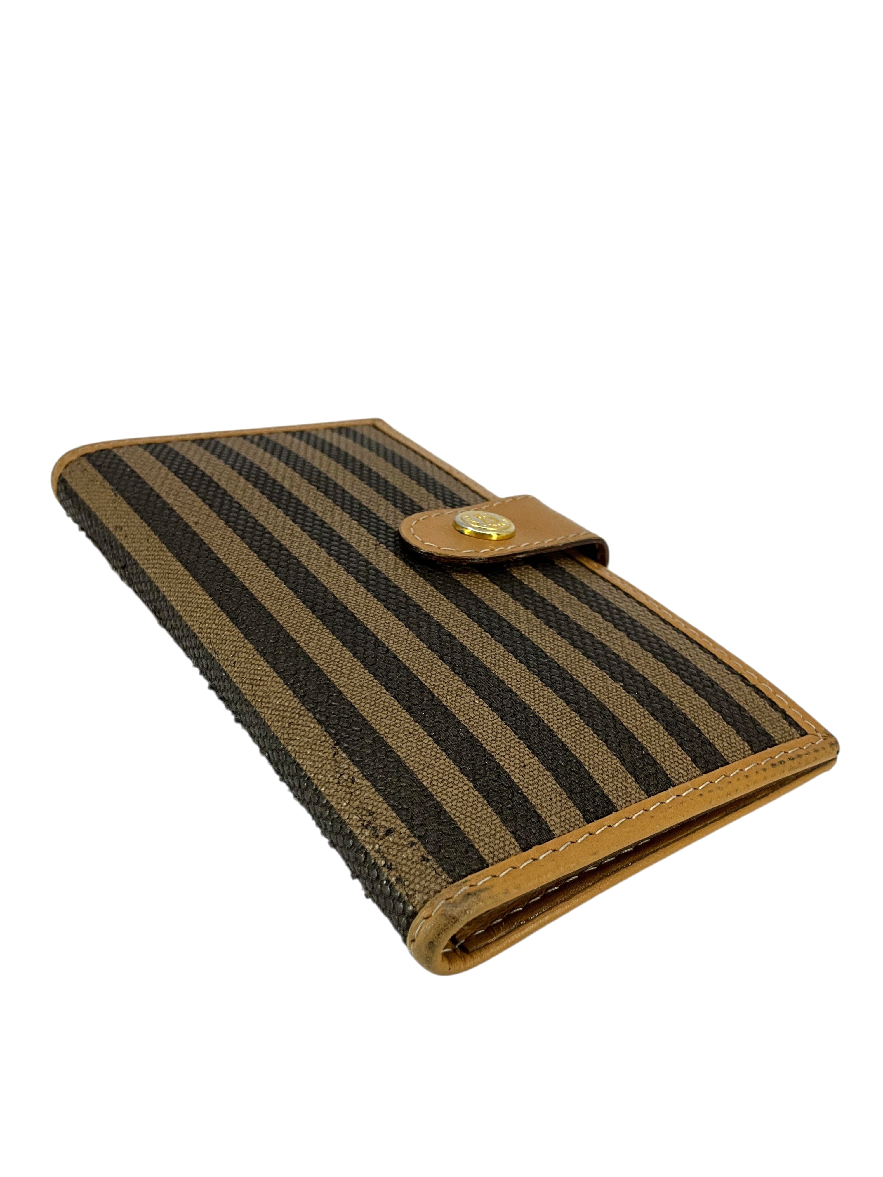 Fendi Vintage Pequin Striped Card Holder