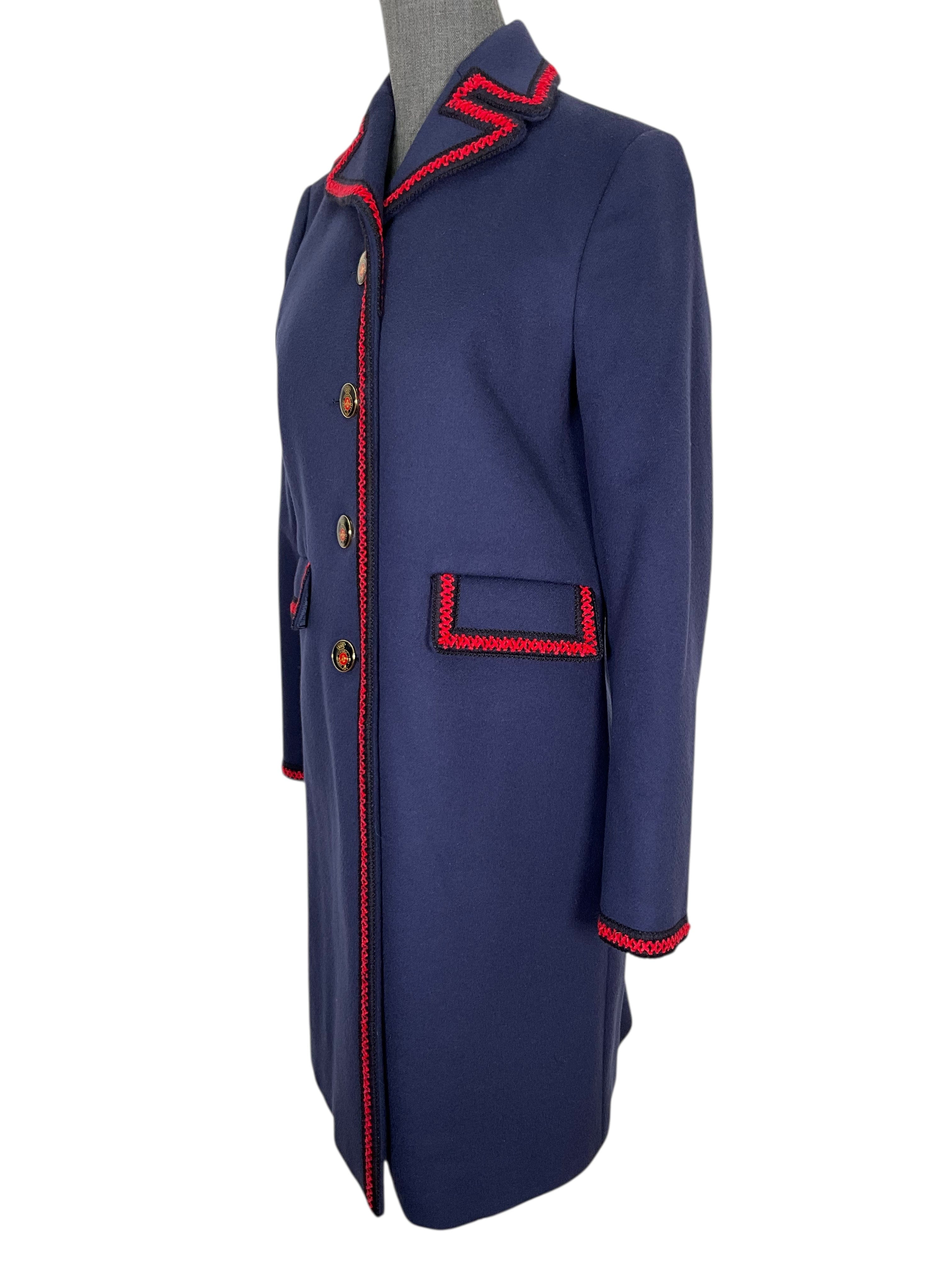 Gucci Embroidered Wool Coat Size S