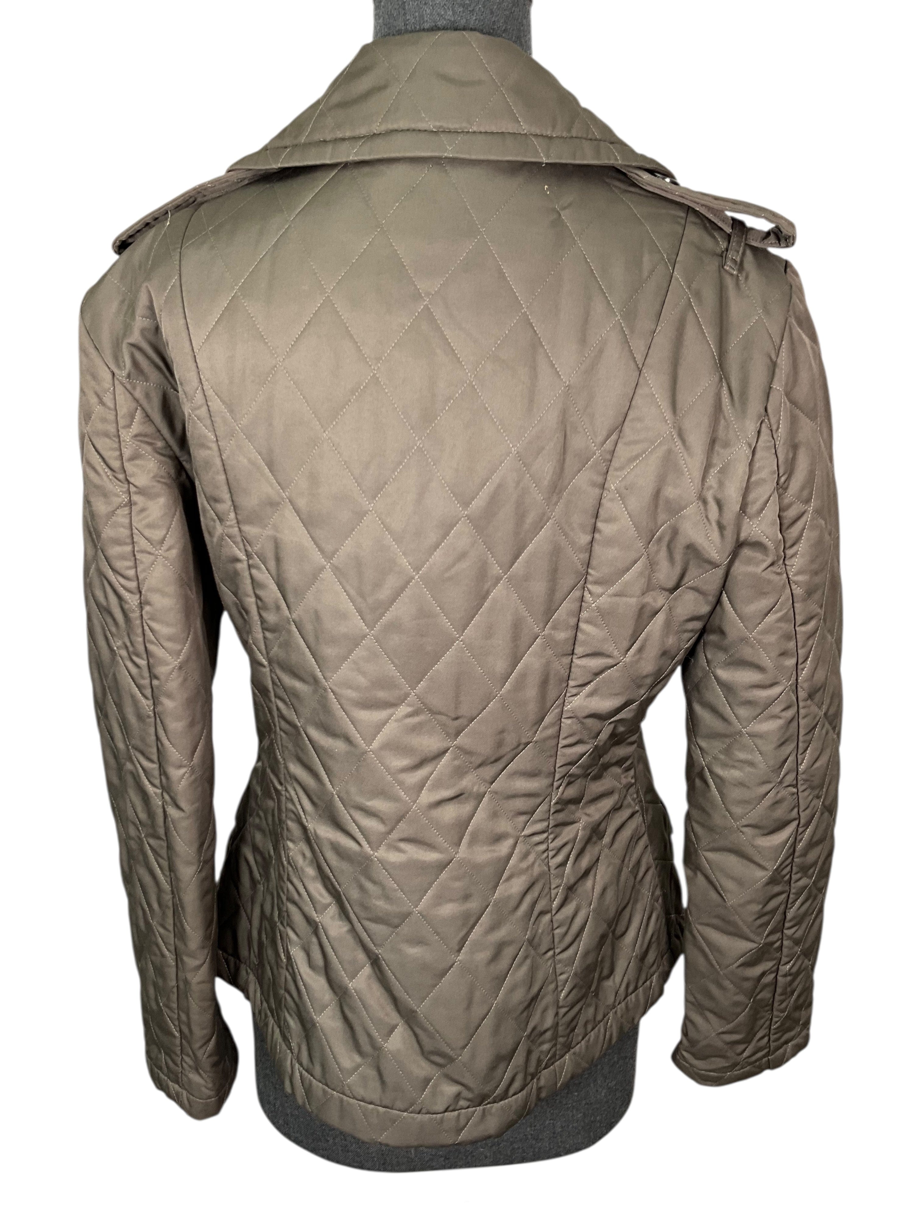 Burberry London Diamond Quilted Double Breasted Jacket Size S