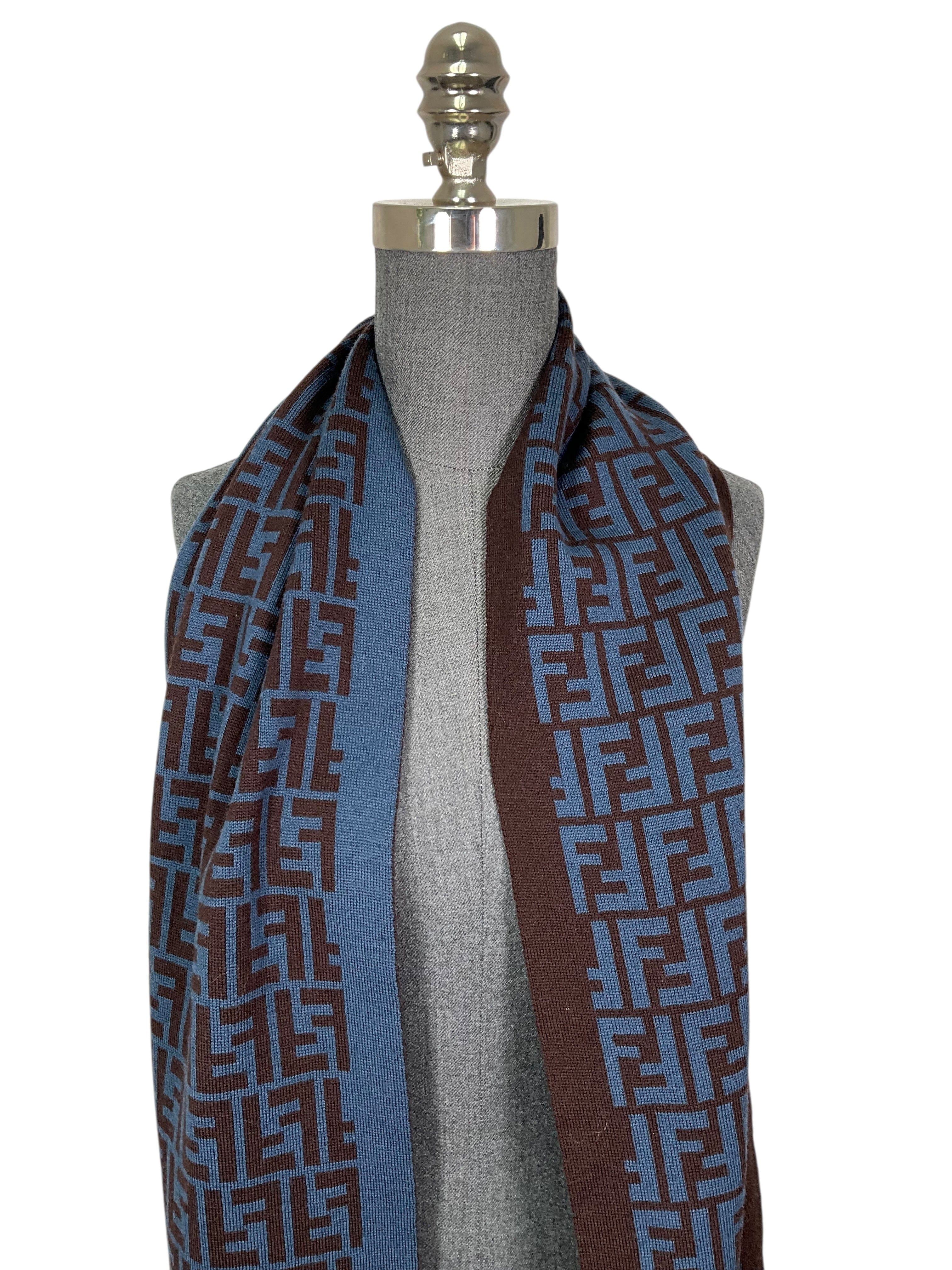 FENDI FF Monogram Logo Muffler Scarf