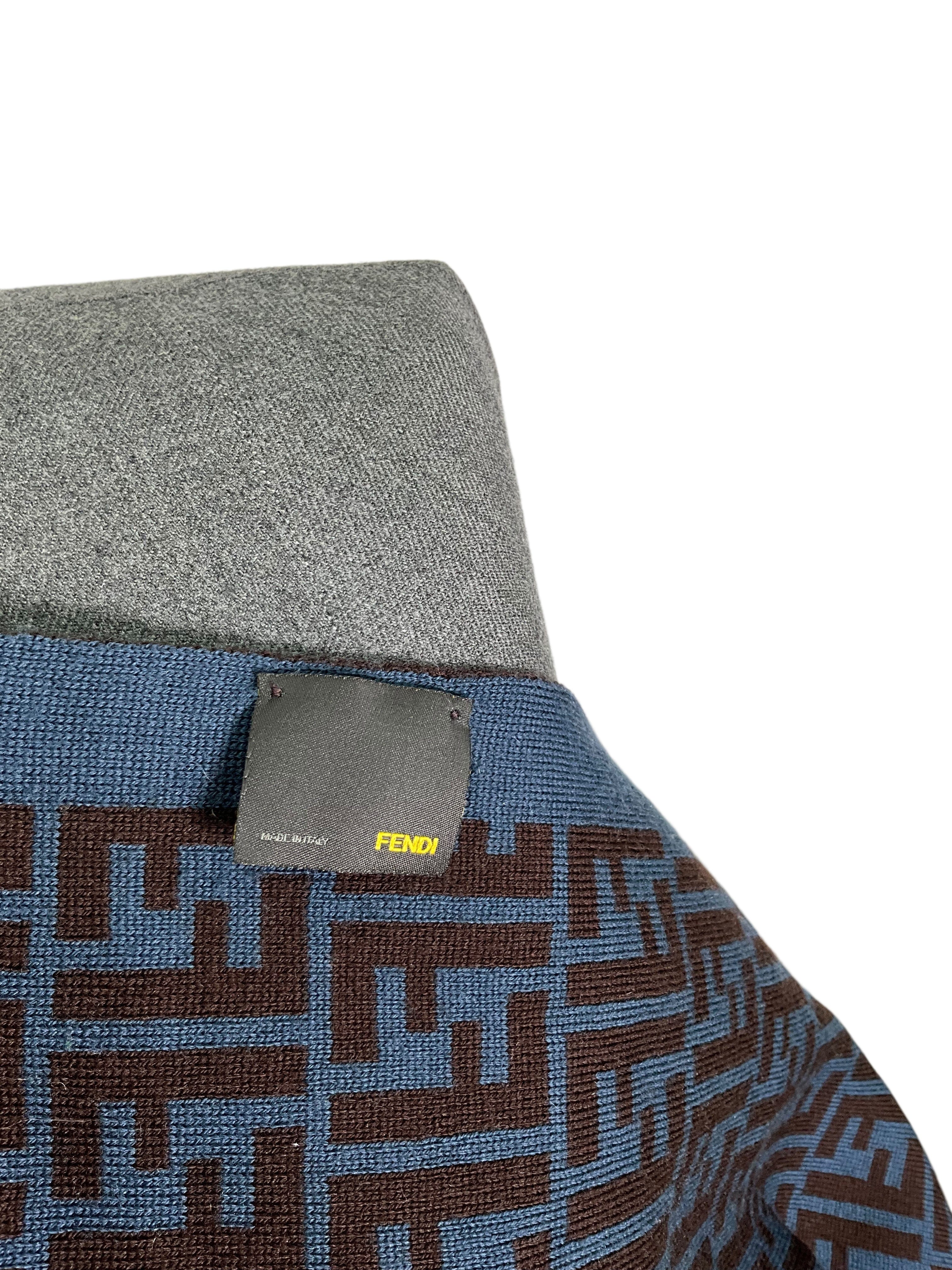 FENDI FF Monogram Logo Muffler Scarf