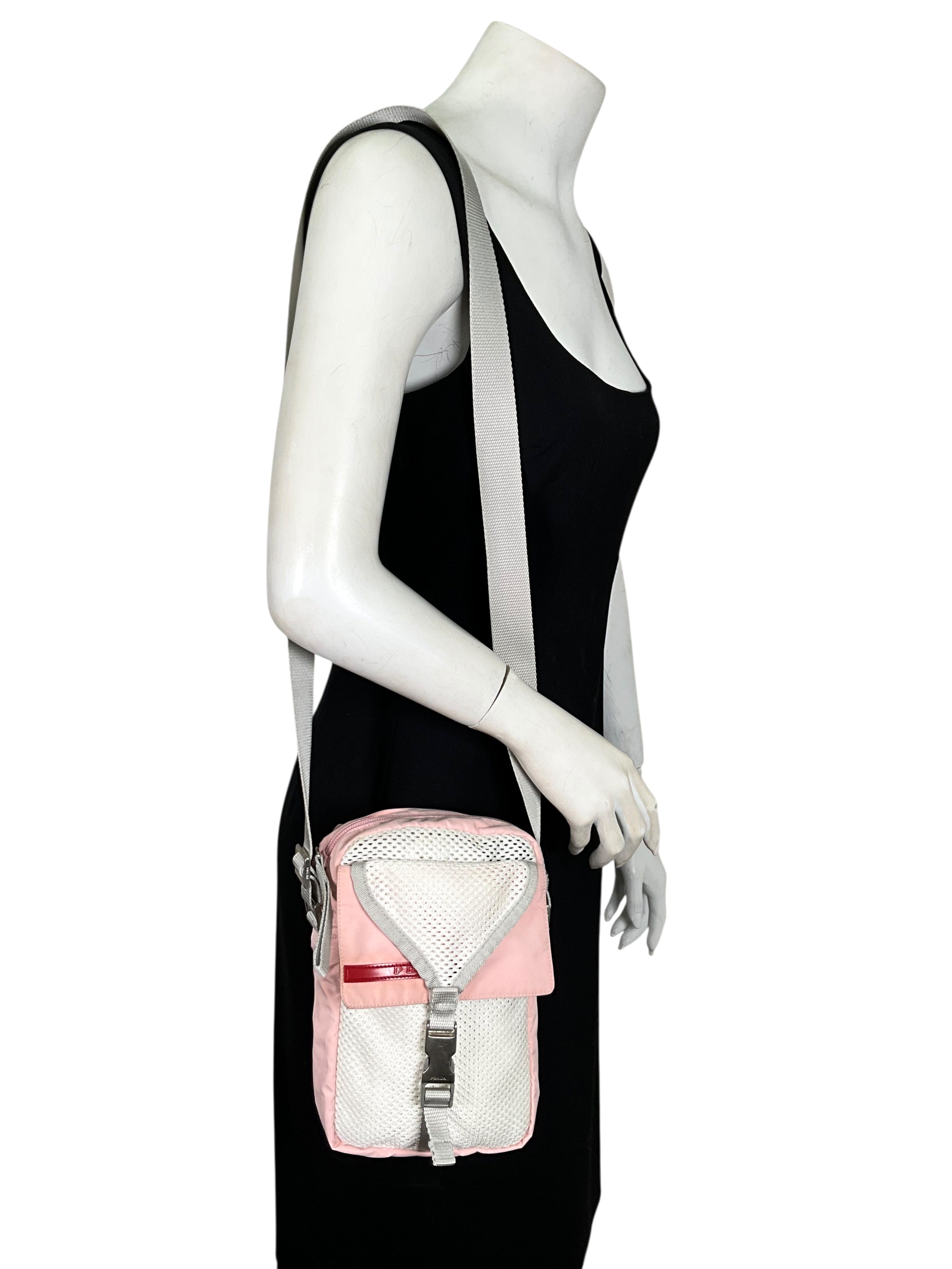 PRADA Sport Nylon Mesh Crossbody Bag