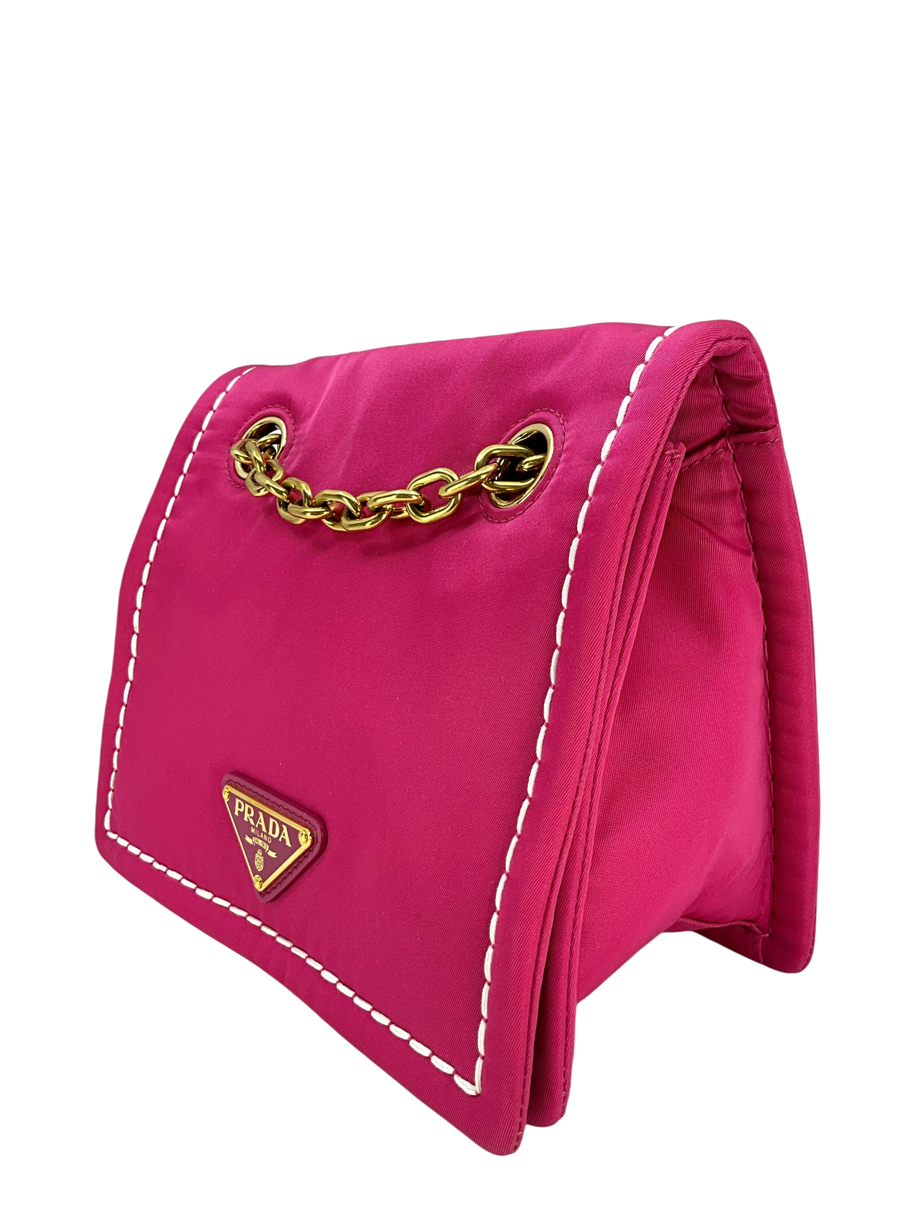 Prada Tessuto Nylon Small Chain Shoulder Bag
