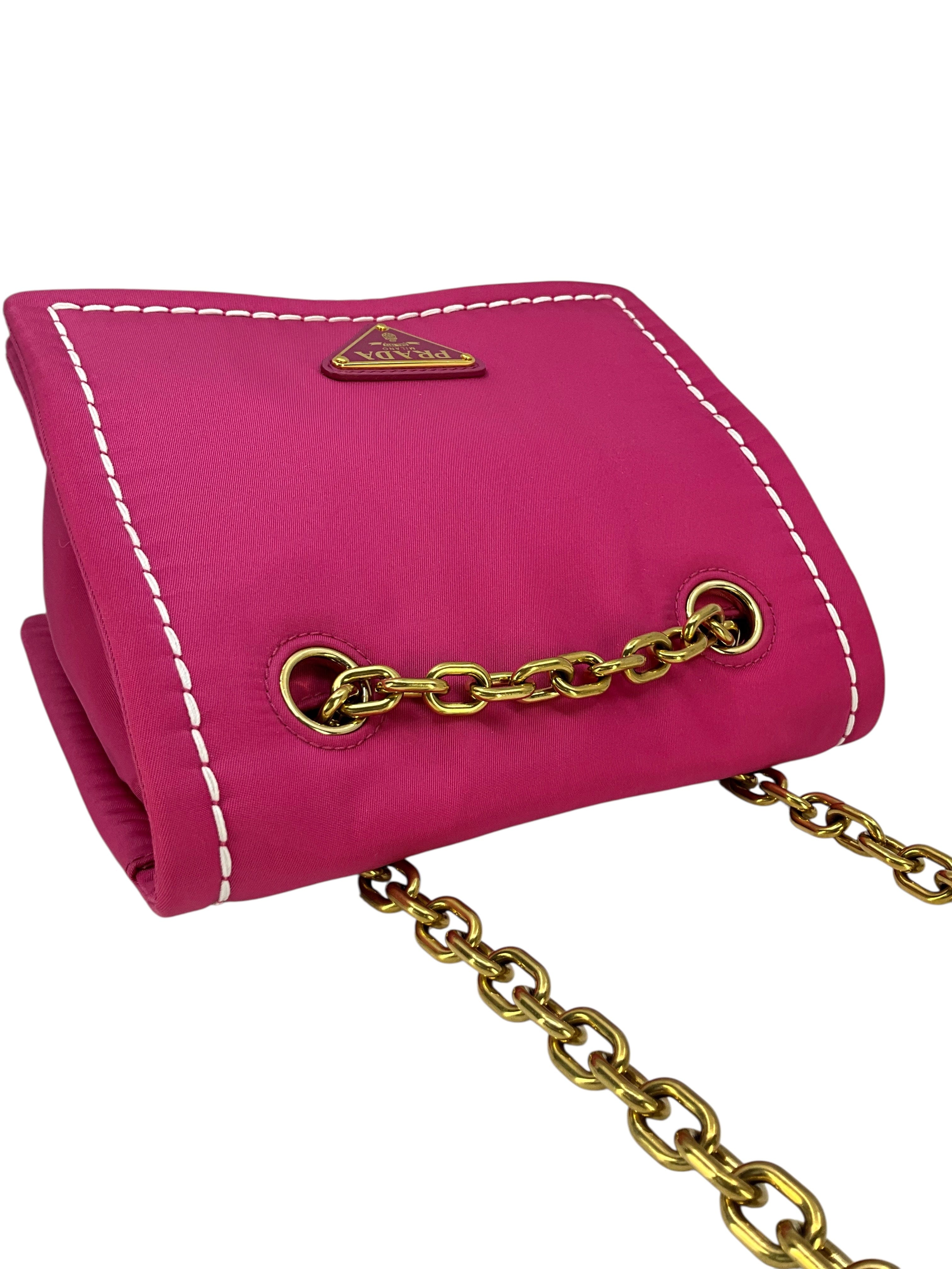 Prada Tessuto Nylon Small Chain Shoulder Bag