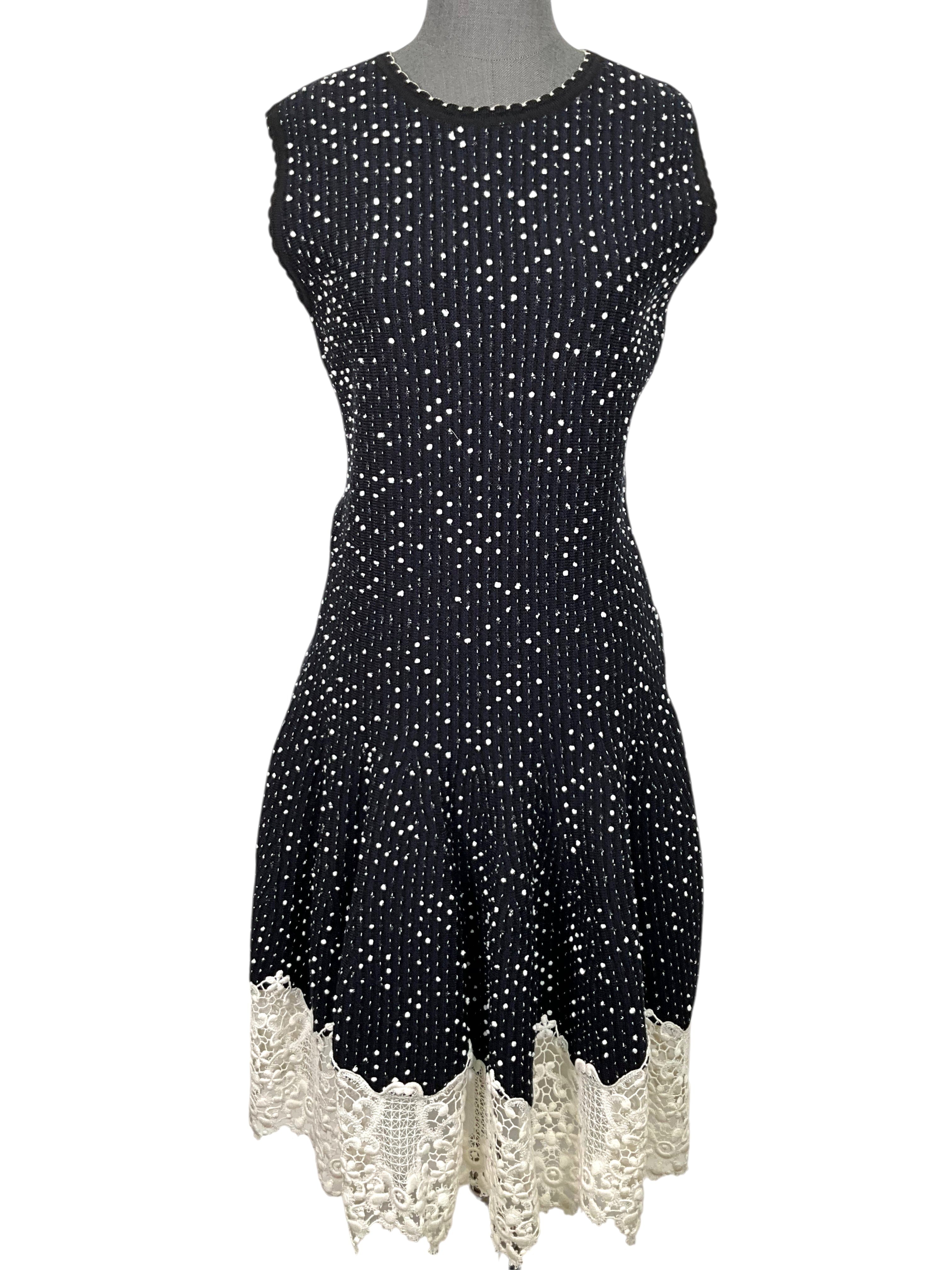 Oscar de la Renta Virgin Wool Sleeveless Dress Size S