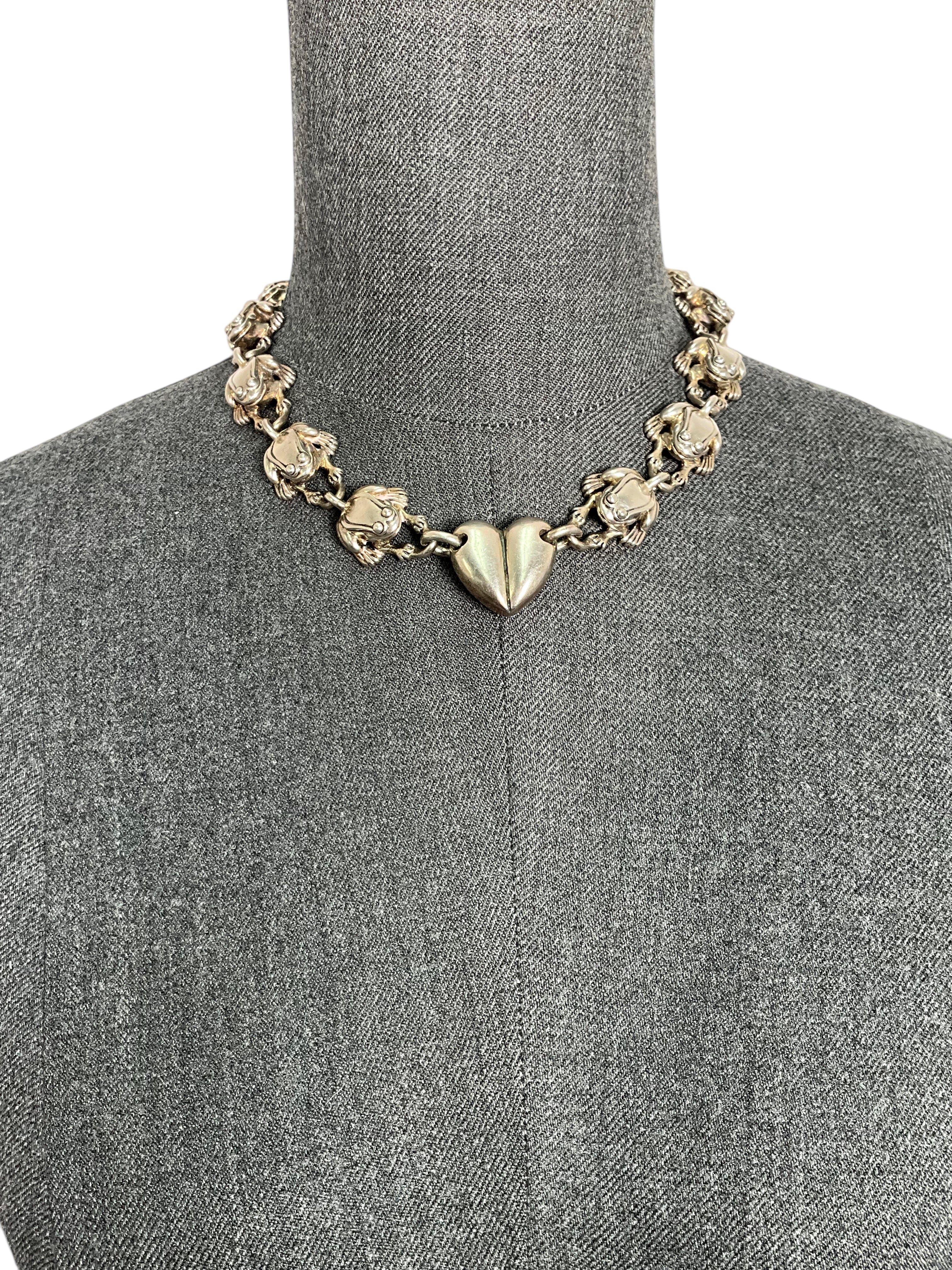 Barry Kieselstein-Cord Sterling Silver Frog Necklace