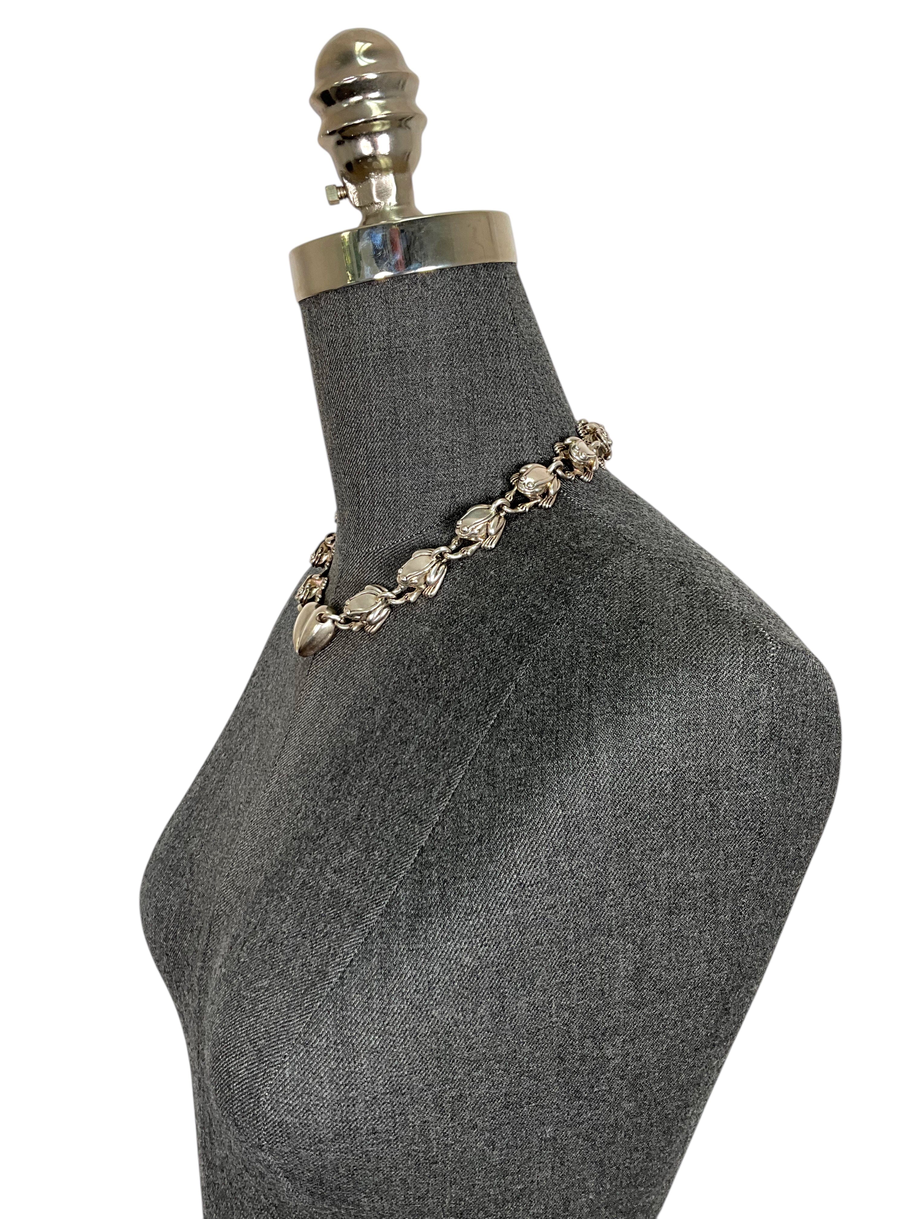 Barry Kieselstein-Cord Sterling Silver Frog Necklace